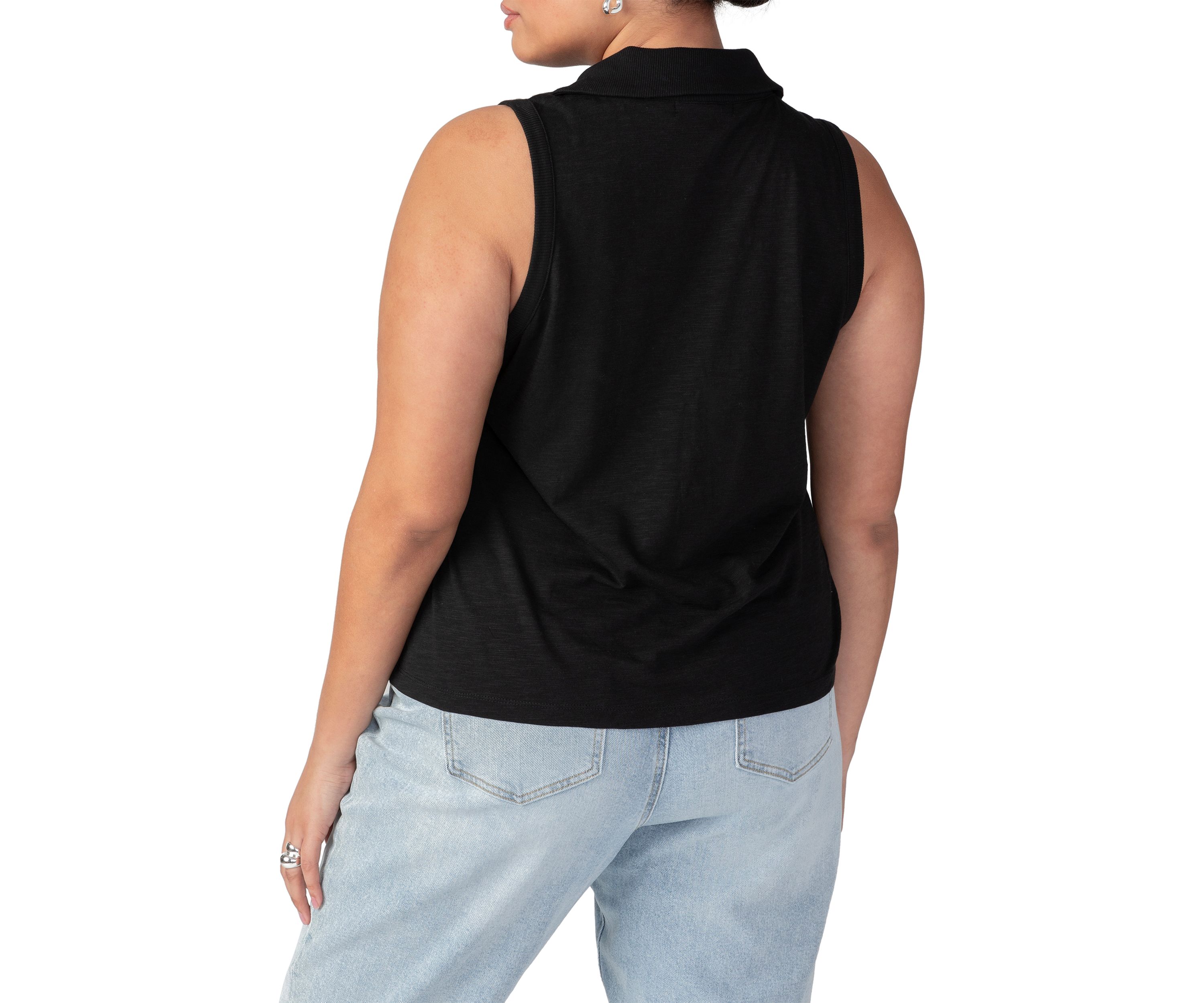 Plus Size Master Plan Button Up Tank Top
