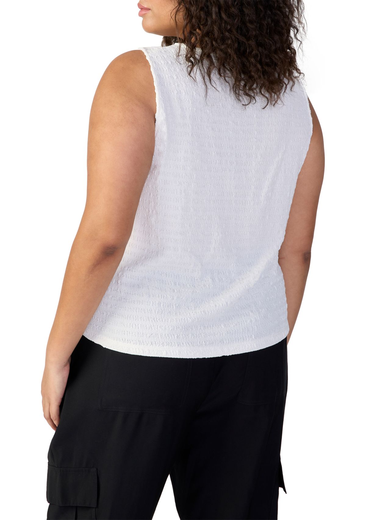 Plus Size Link Up Tie T-Shirt