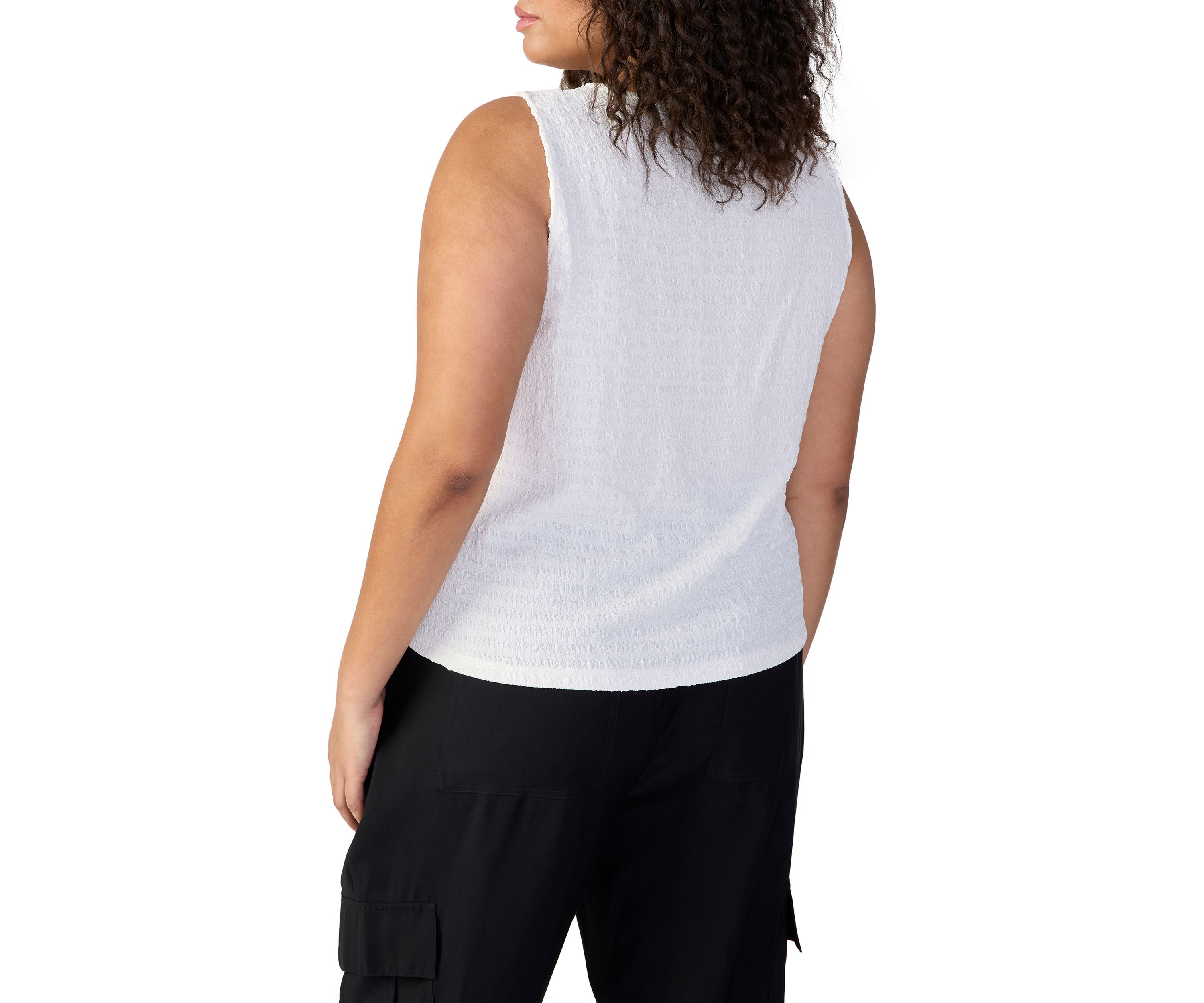 Plus Size Link Up Tie T-Shirt