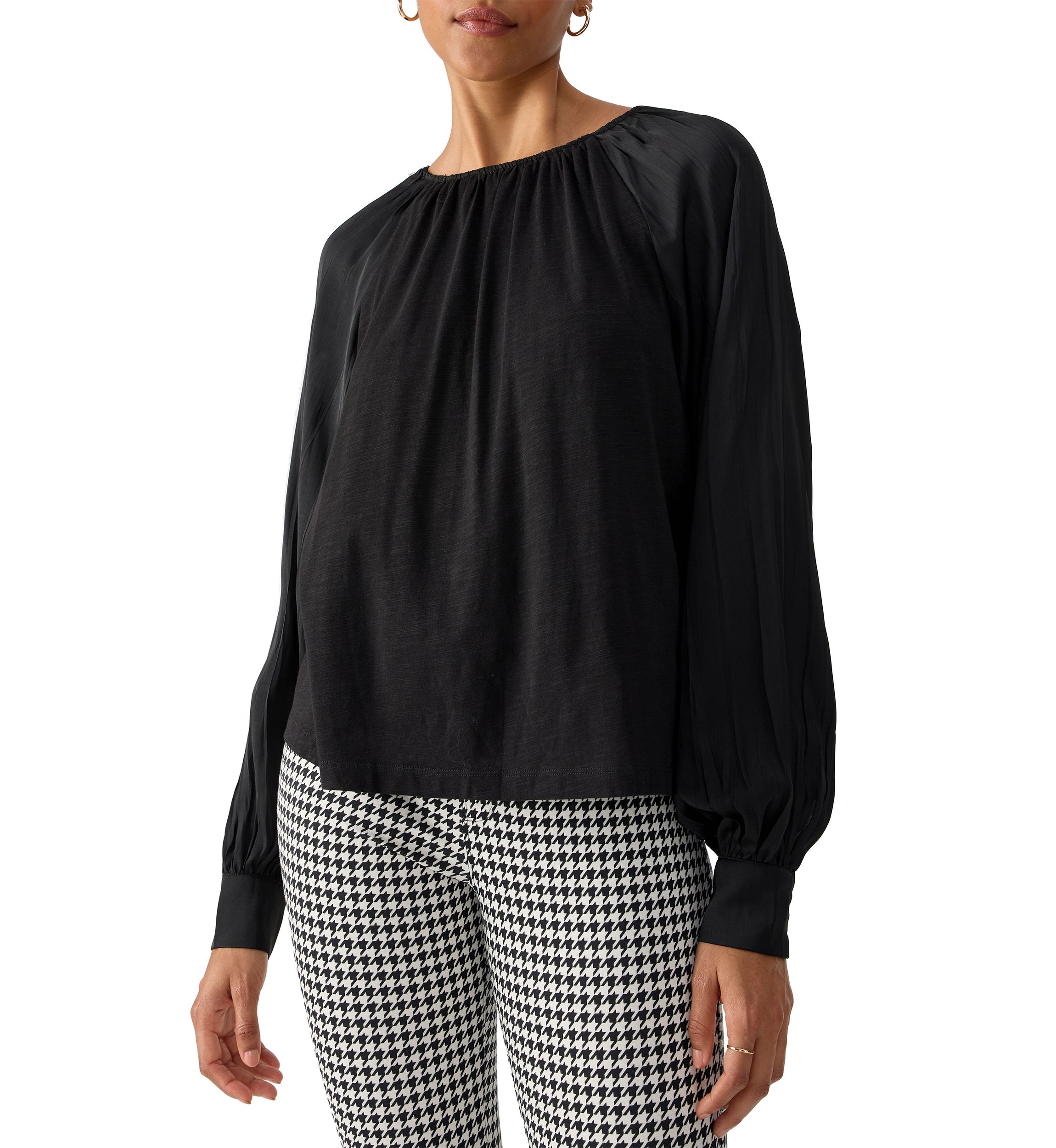 Womens Sateen Mixed Media T-Shirt