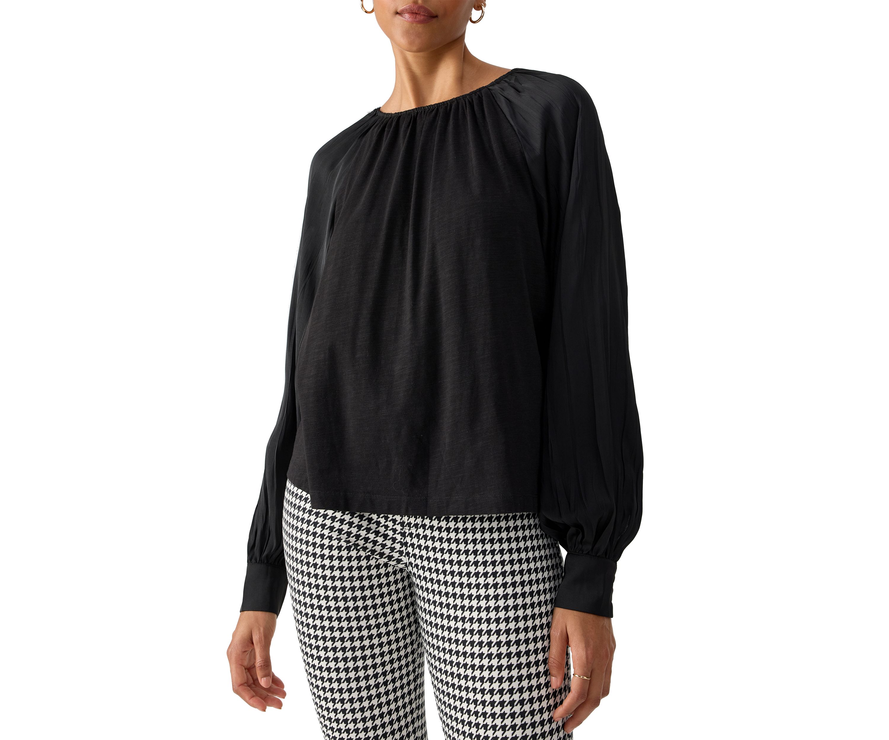 Womens Sateen Mixed Media T-Shirt
