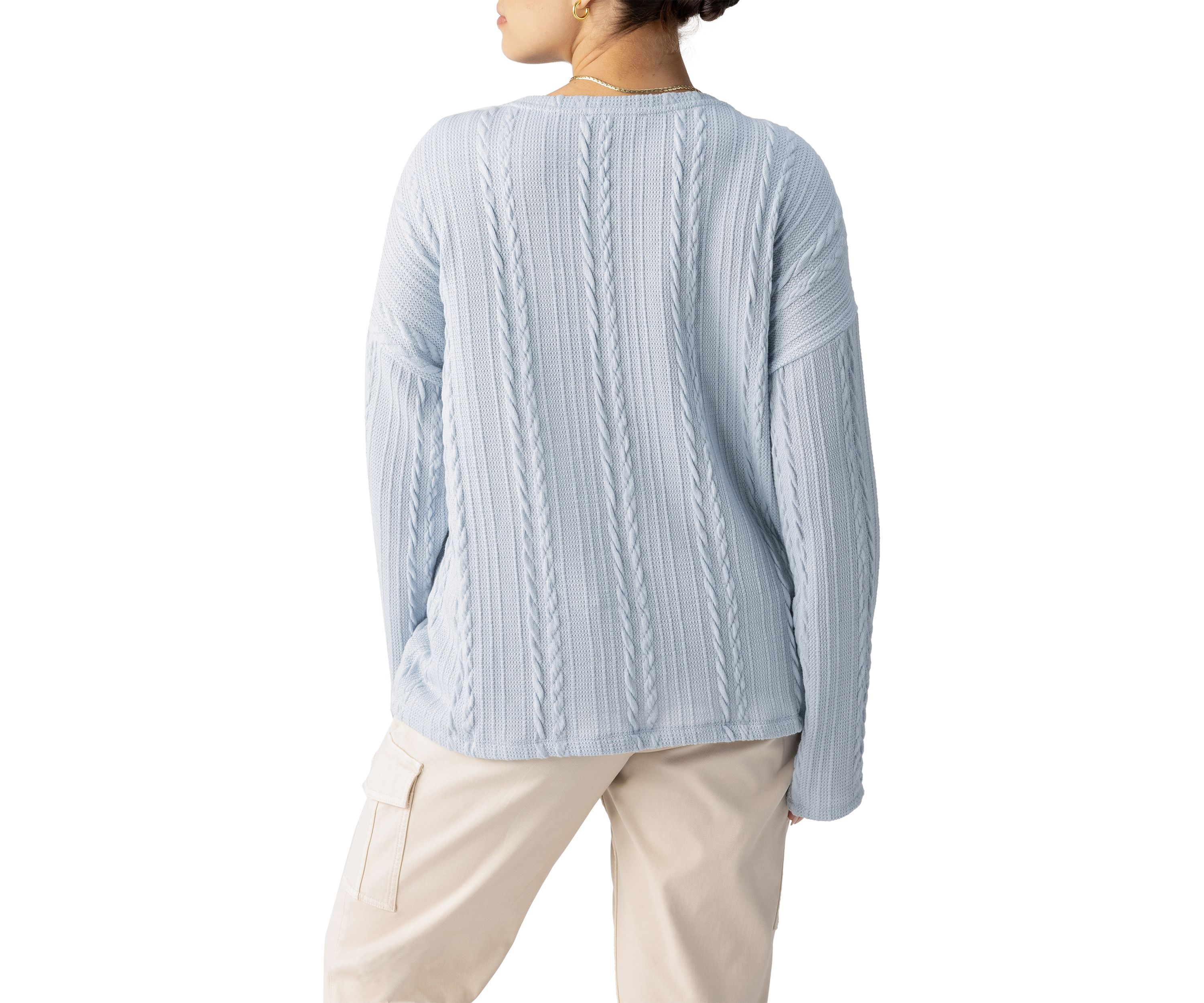 Plus Size Keep it Cable Popover Sweater