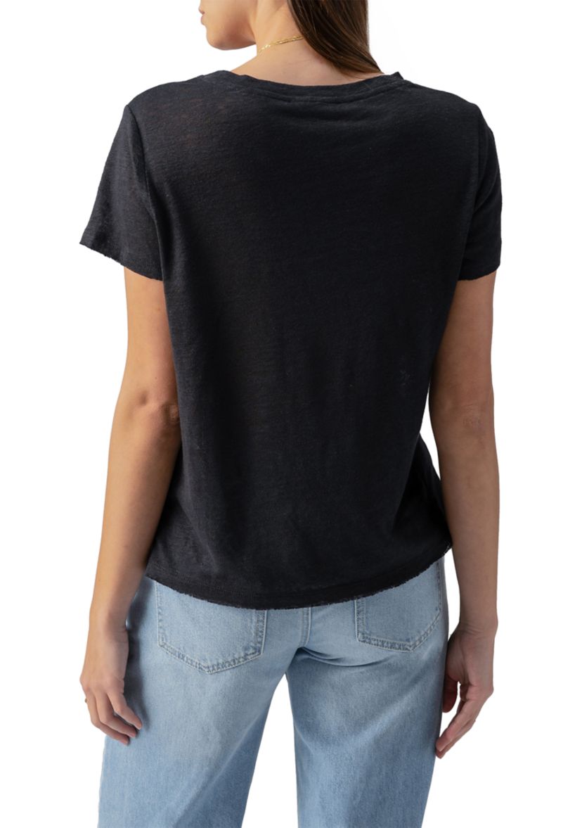 Womens Short Sleeve Linen Perfect T-Shirt