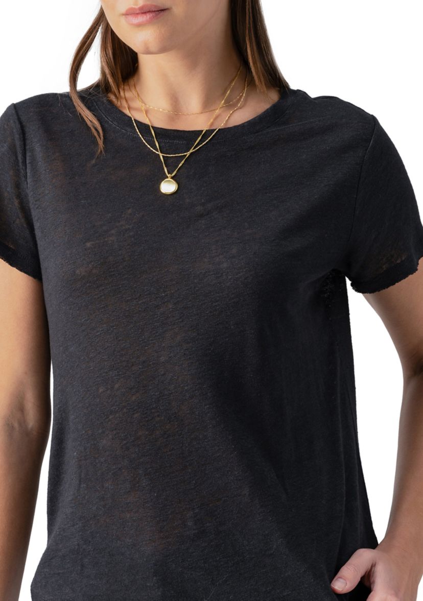 Womens Short Sleeve Linen Perfect T-Shirt