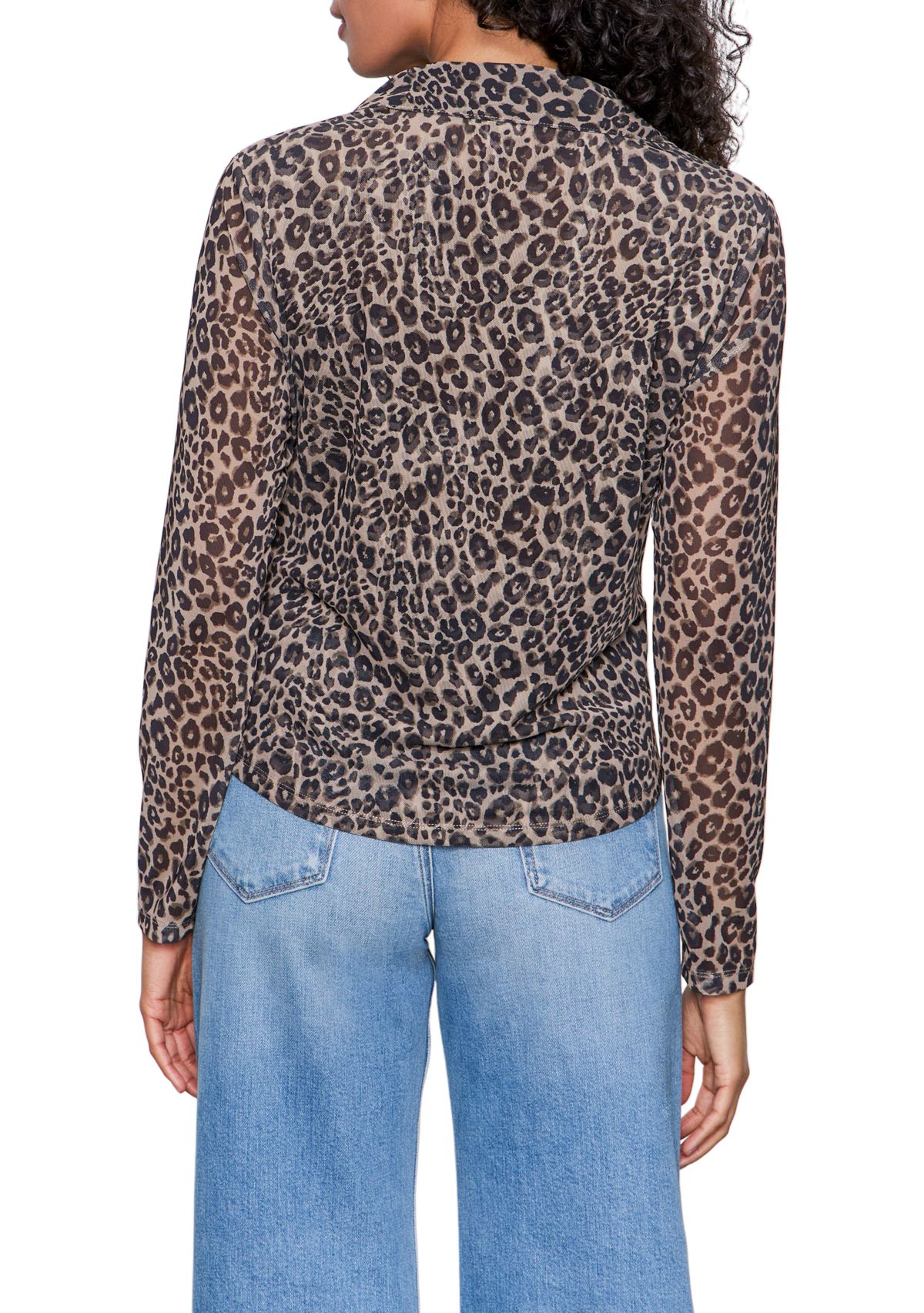 Womens Dreamgirl Mesh Button Up Shirt
