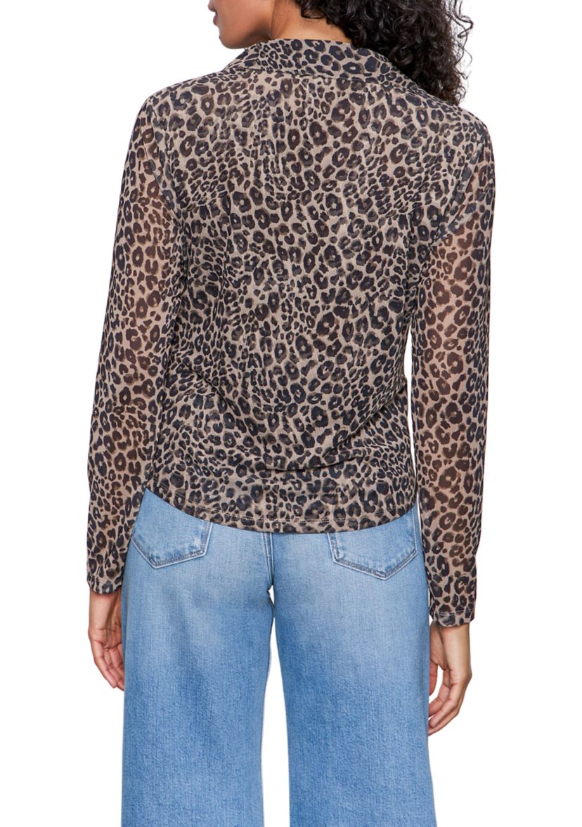 Womens Dreamgirl Mesh Button Up Shirt