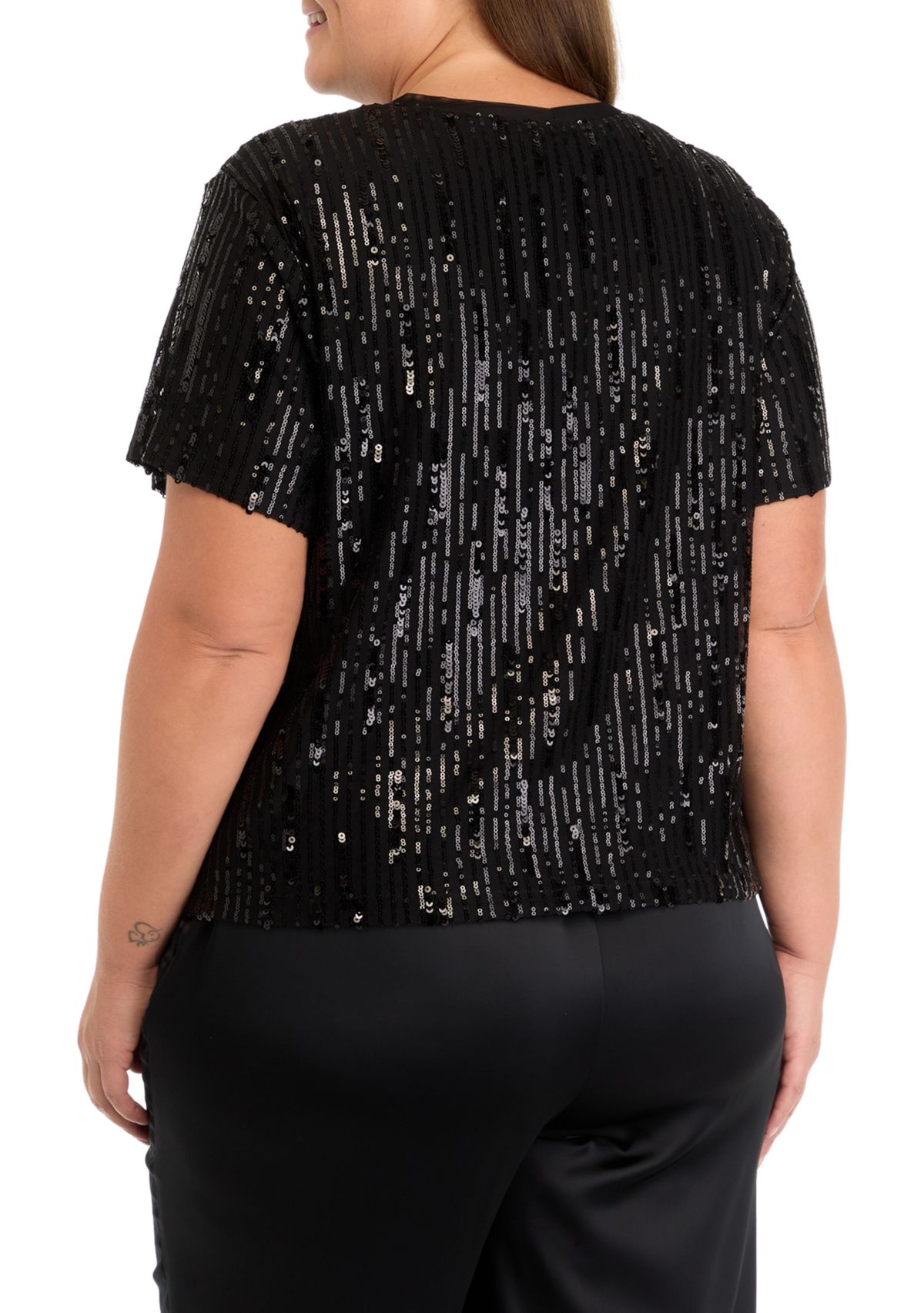 Plus Size Sequin Top