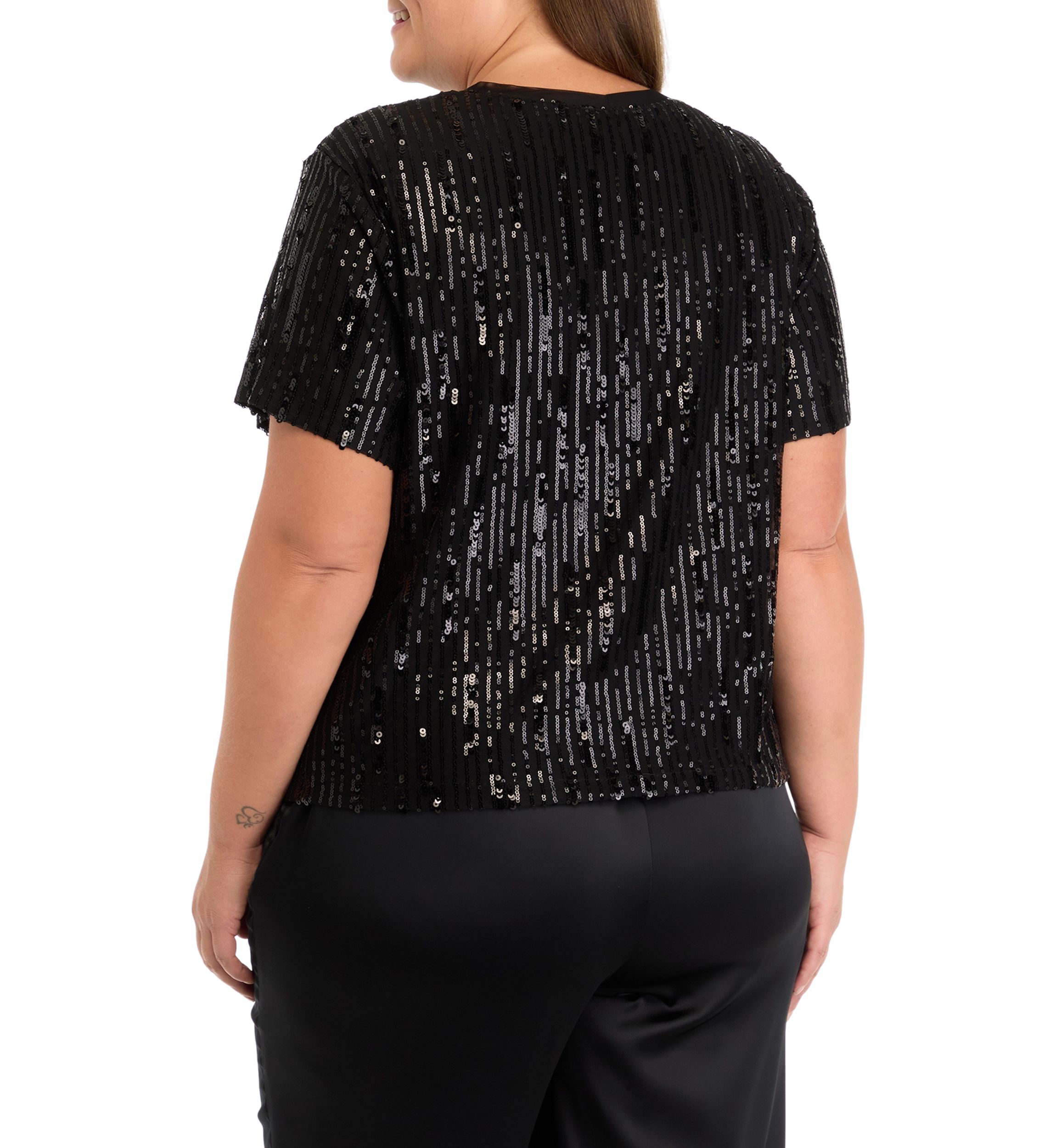 Plus Size Sequin Top