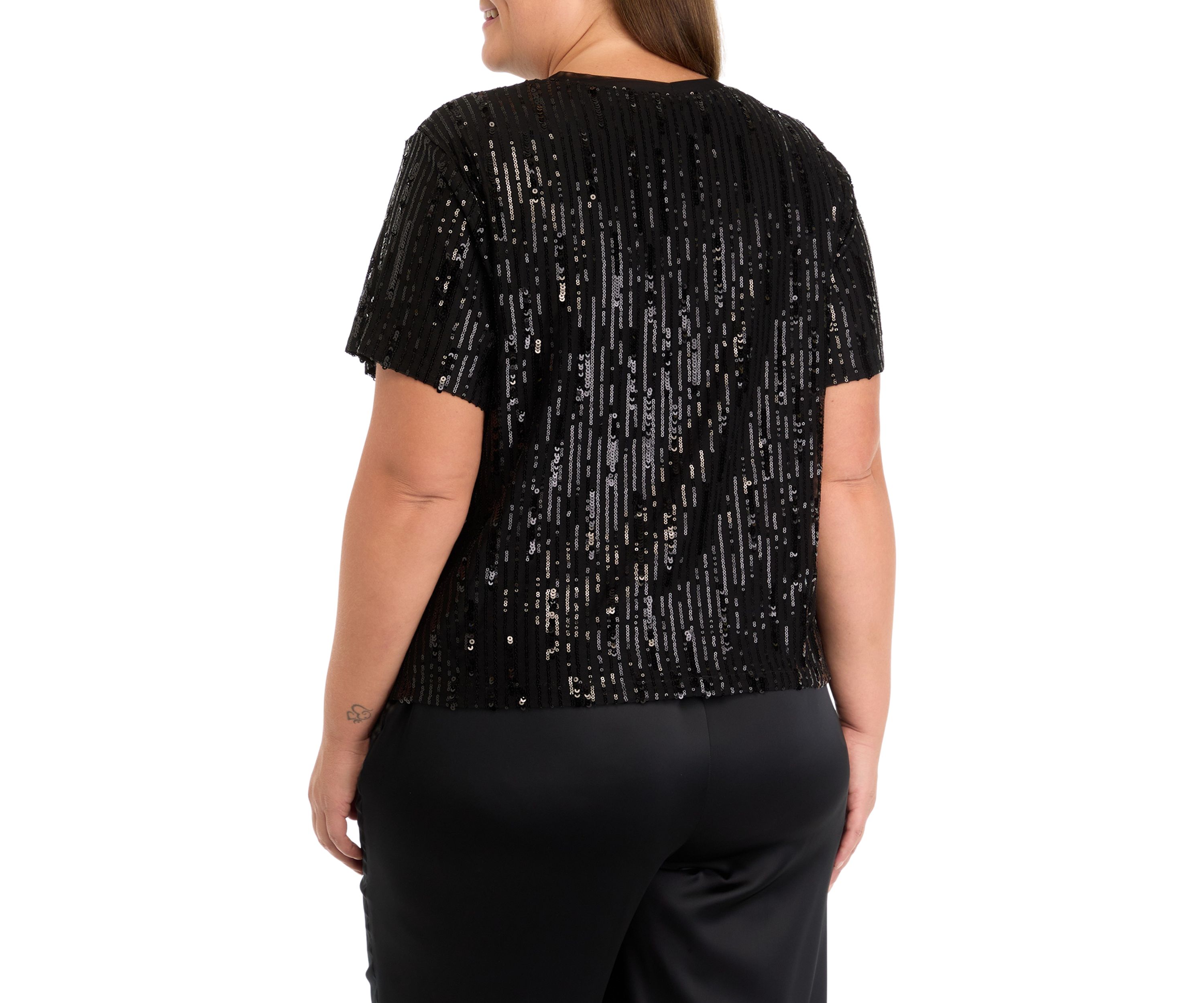 Plus Size Sequin Top