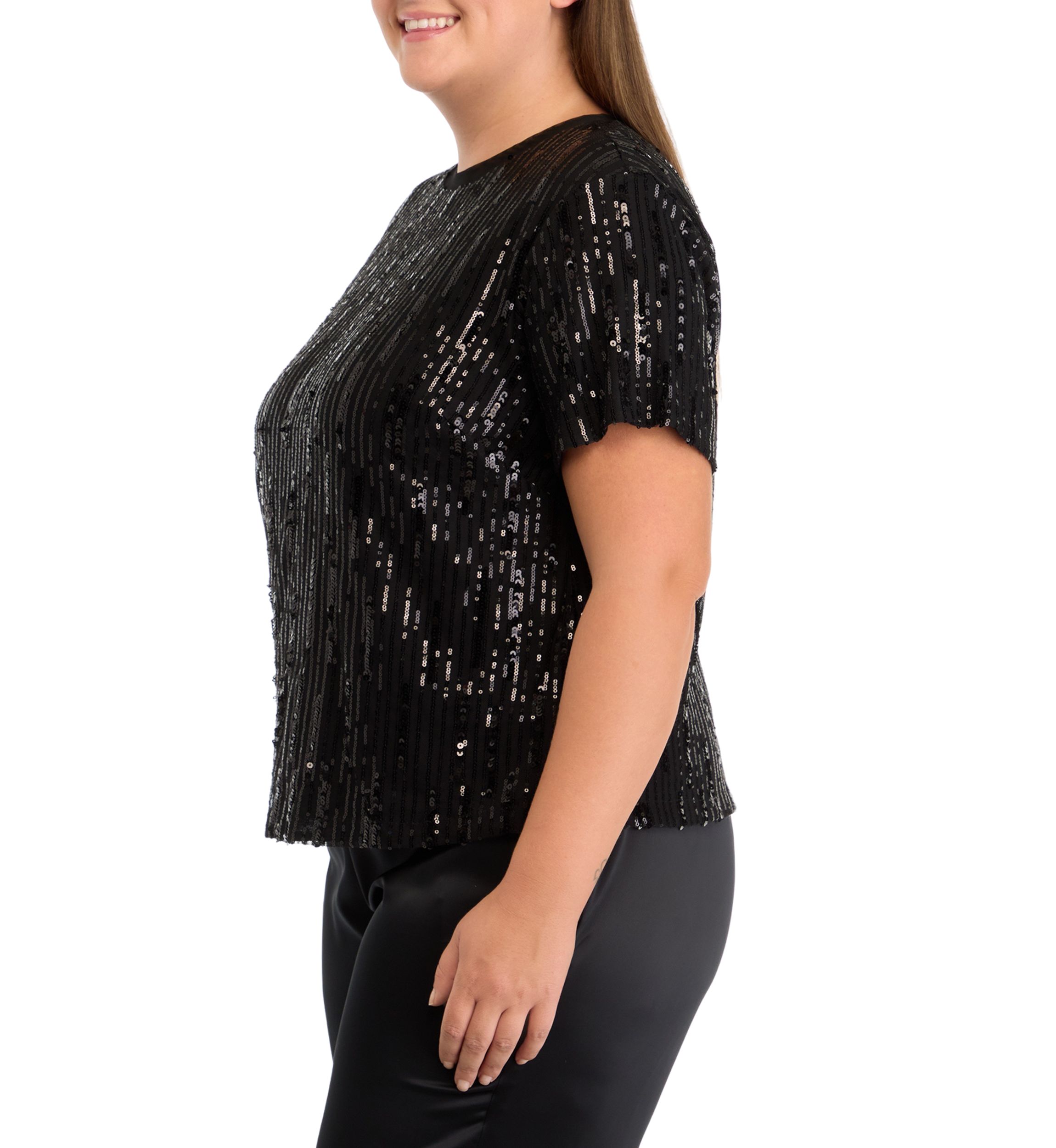 Plus Size Sequin Top