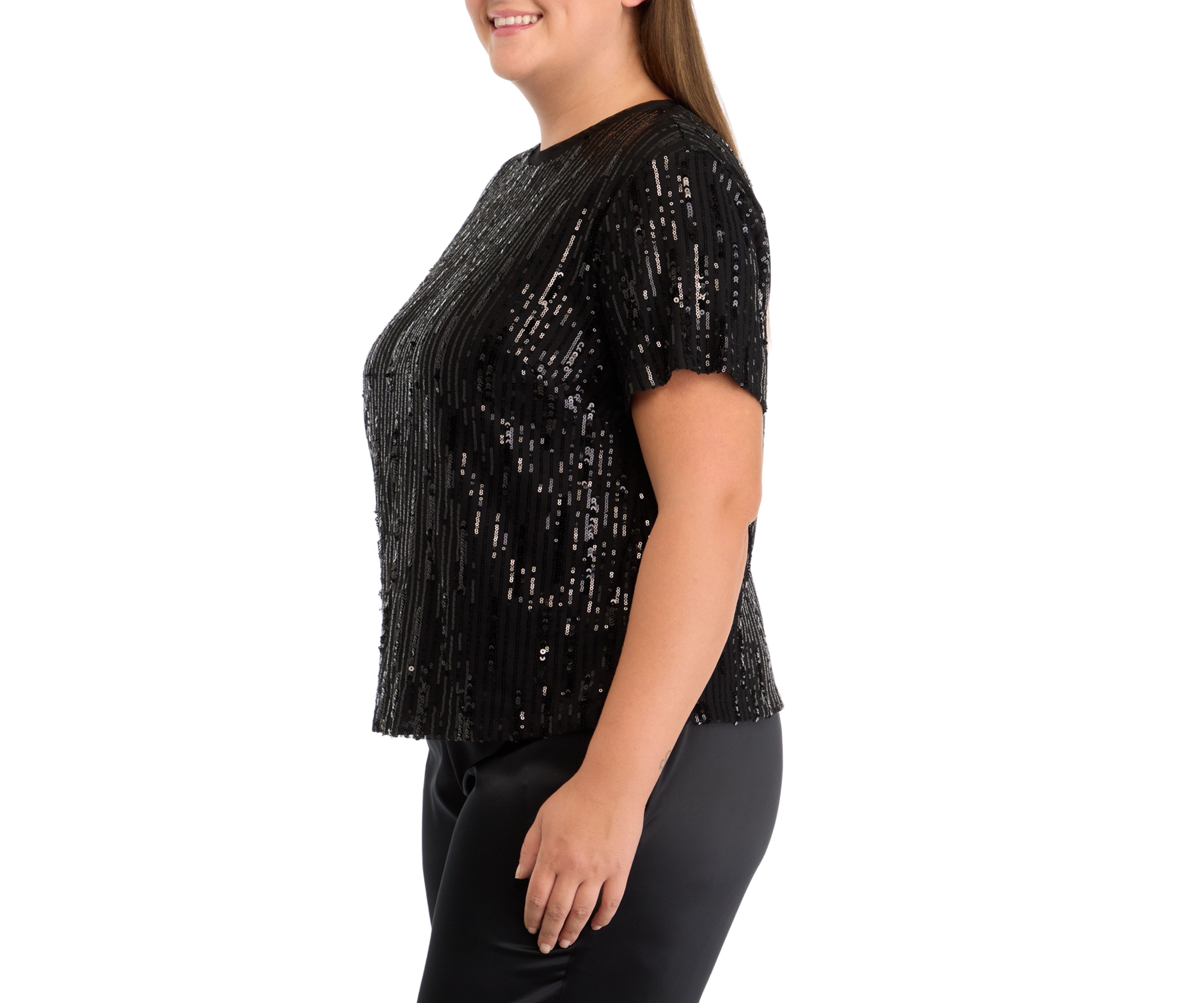 Plus Size Sequin Top