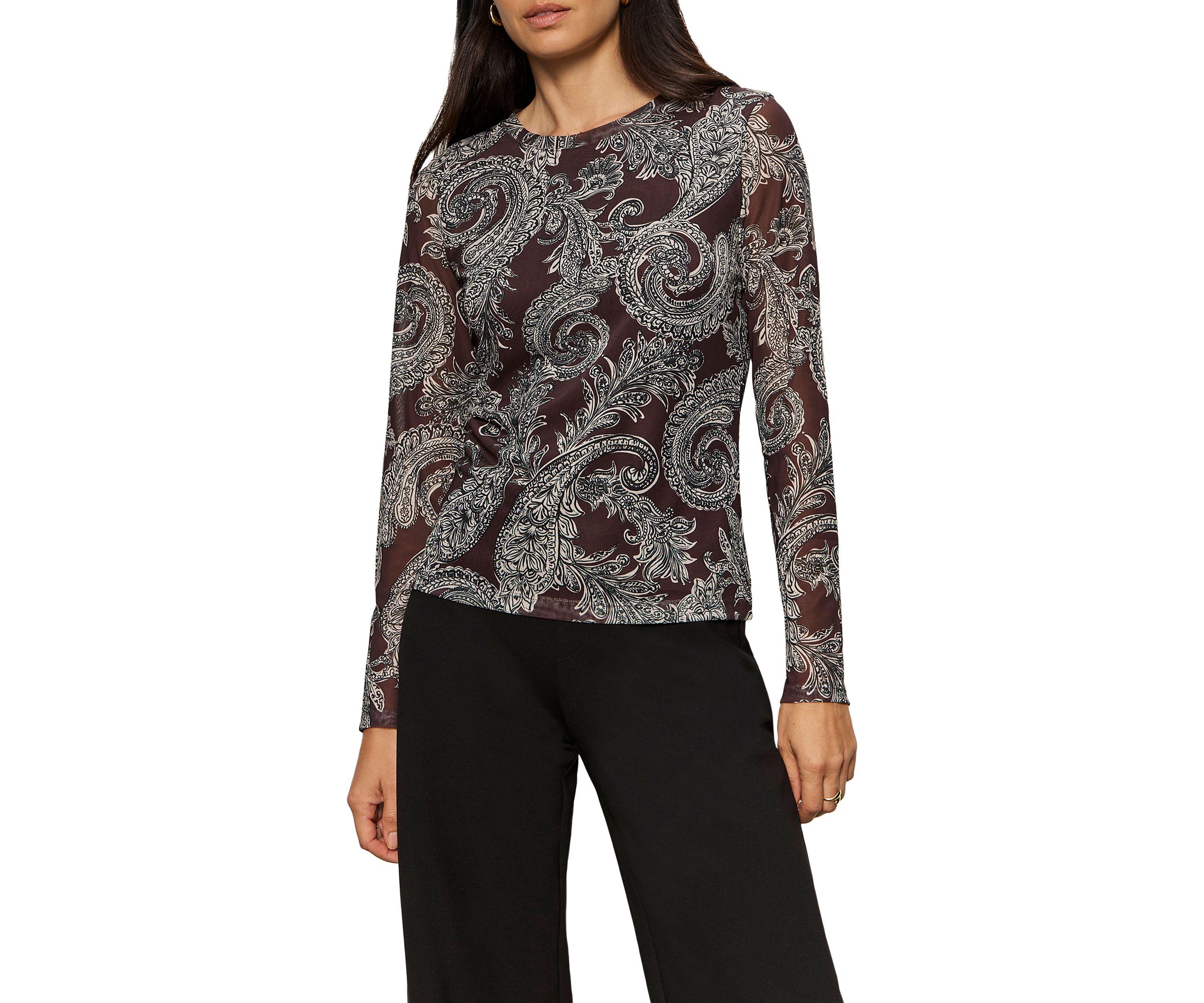 Womens Long Sleeve Perfect Mesh T-Shirt 