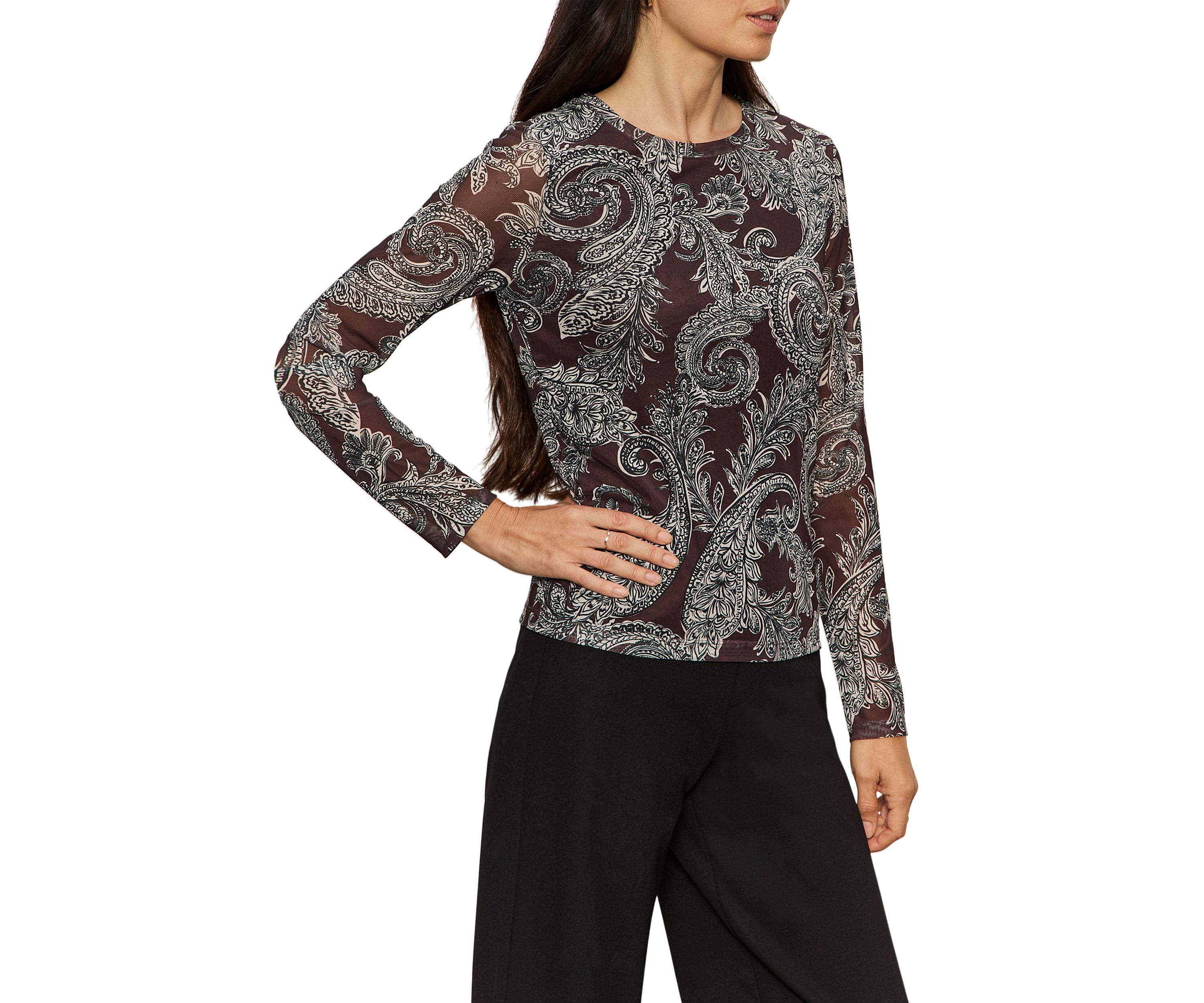 Womens Long Sleeve Perfect Mesh T-Shirt 