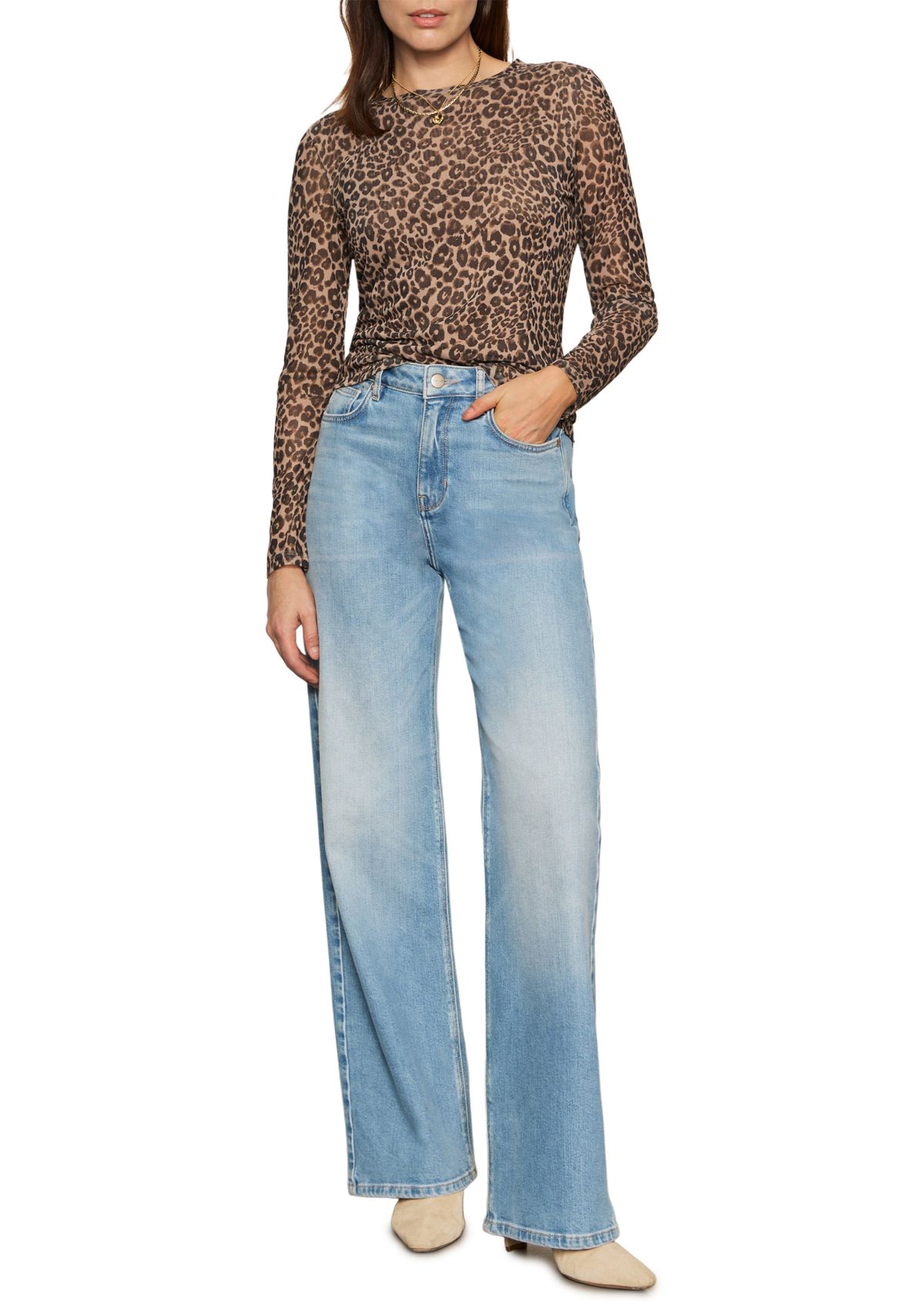 Womens Long Sleeve Perfect Mesh T-Shirt 