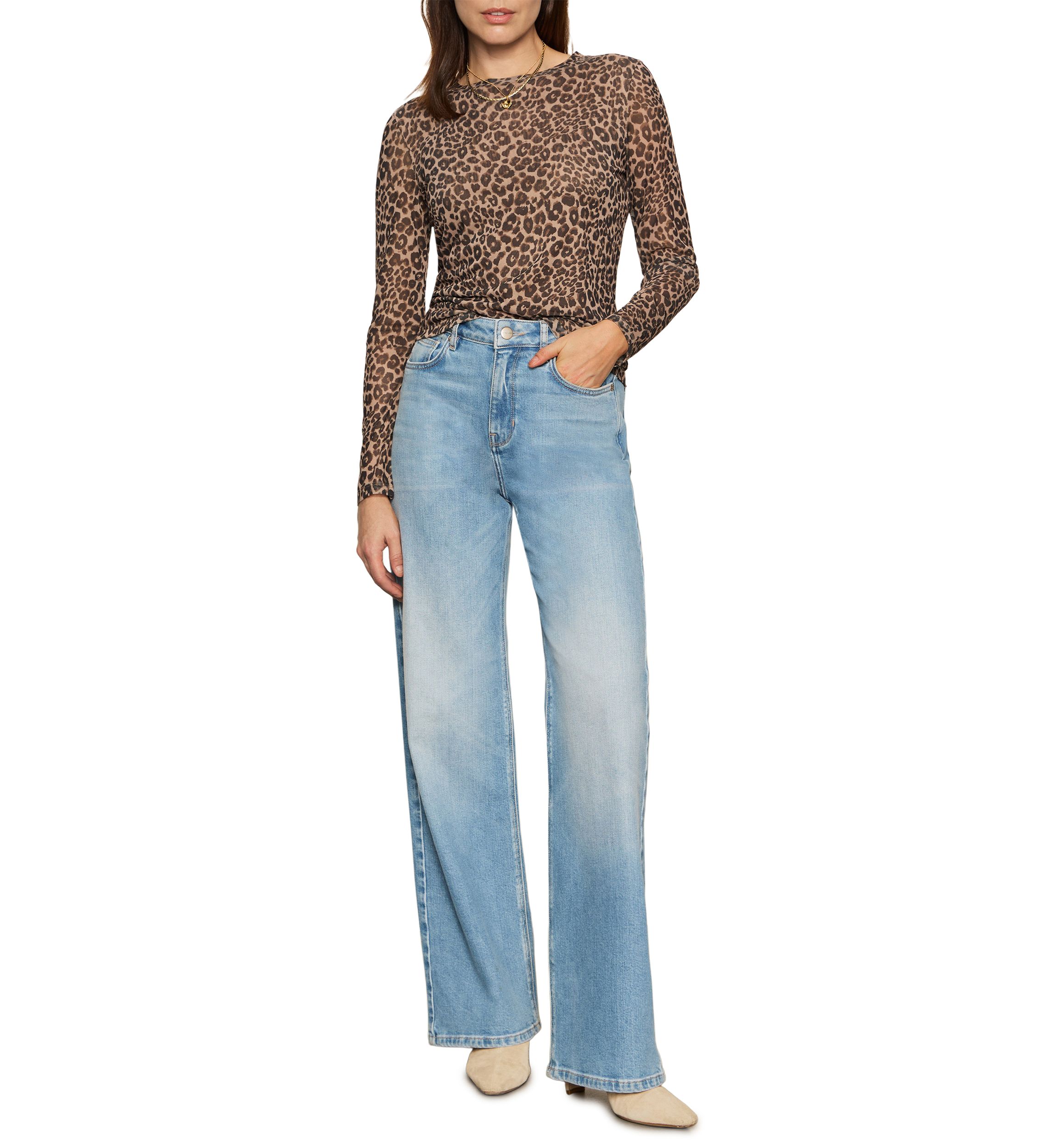 Womens Long Sleeve Perfect Mesh T-Shirt 