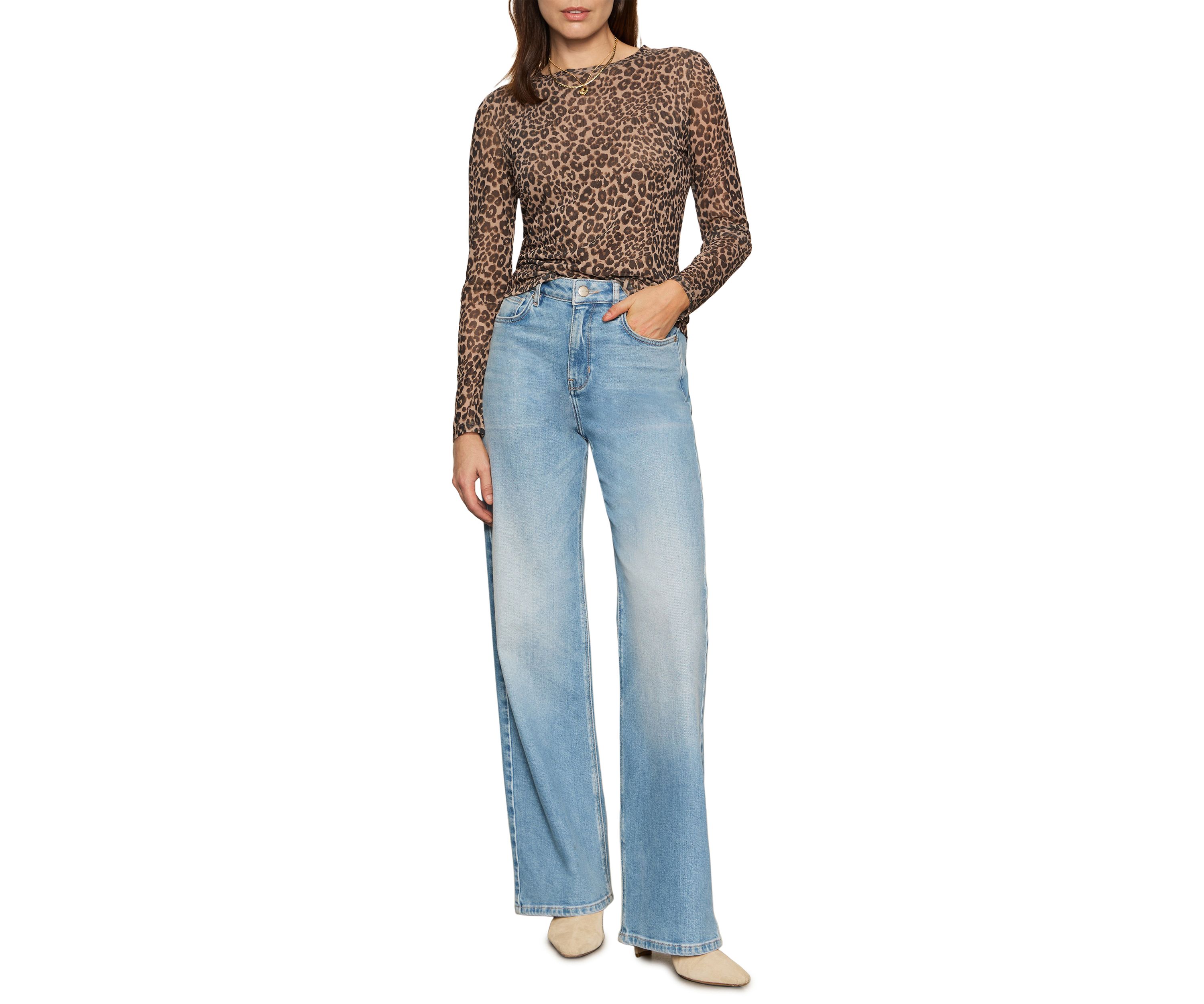 Womens Long Sleeve Perfect Mesh T-Shirt 