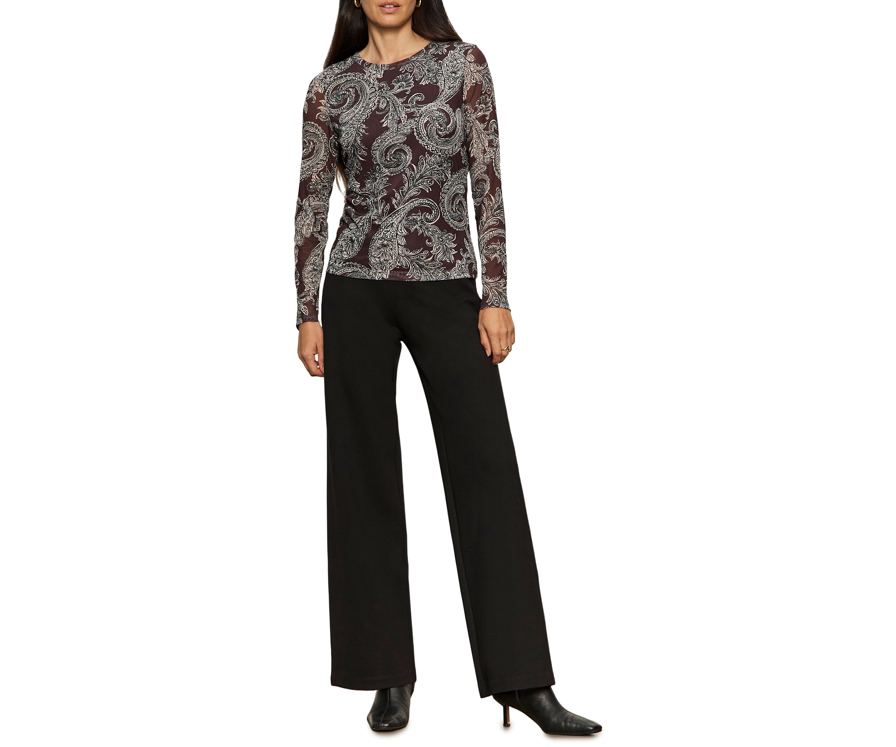 Womens Long Sleeve Perfect Mesh T-Shirt 