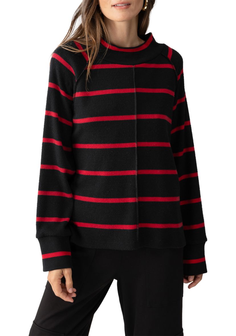 Womens Fireside Tunic Sweater with Ribbed Cuff and Front Seam Detailing
