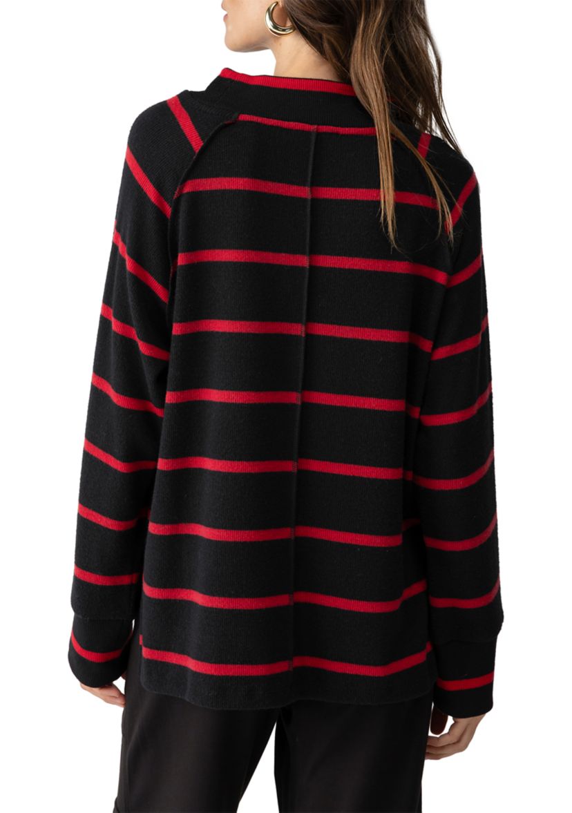 Womens Fireside Tunic Sweater with Ribbed Cuff and Front Seam Detailing