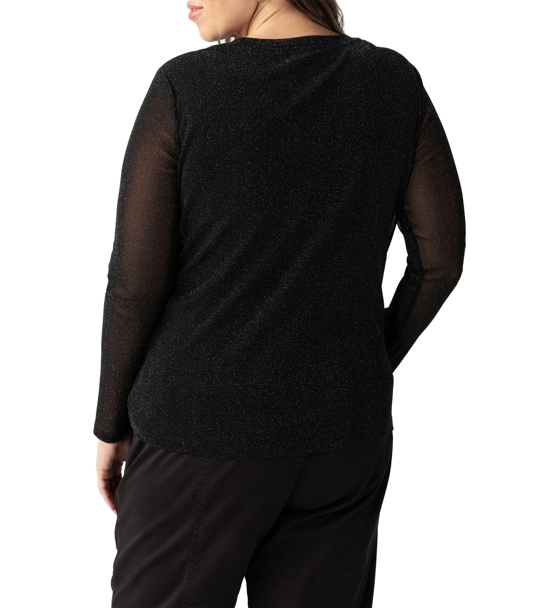 Womens Sparkle Mesh Perfect T-Shirt 