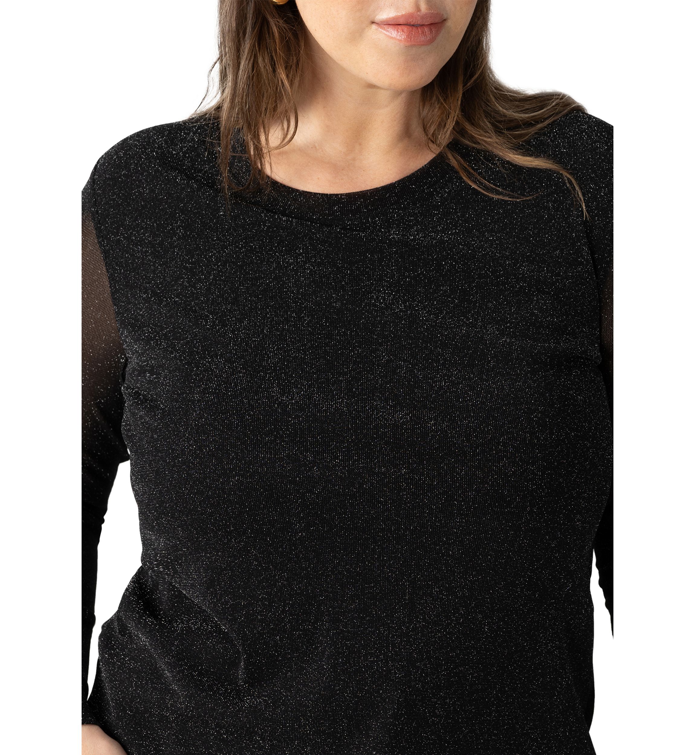 Womens Sparkle Mesh Perfect T-Shirt