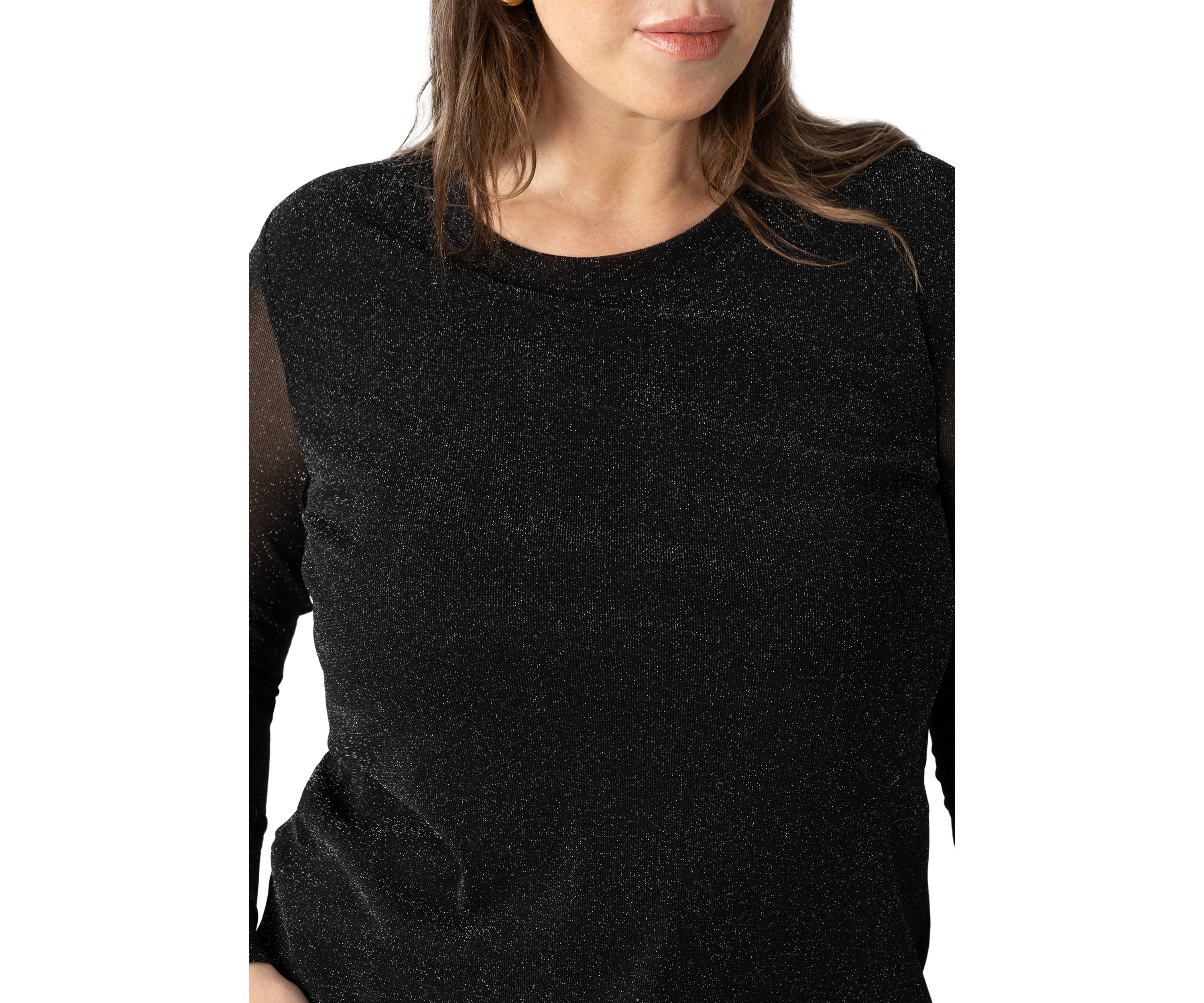 Womens Sparkle Mesh Perfect T-Shirt