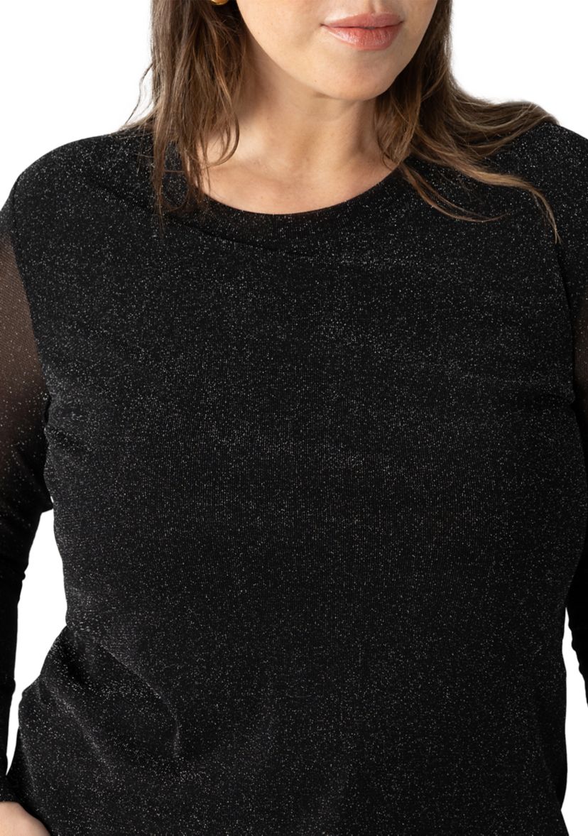 Womens Sparkle Mesh Perfect T-Shirt