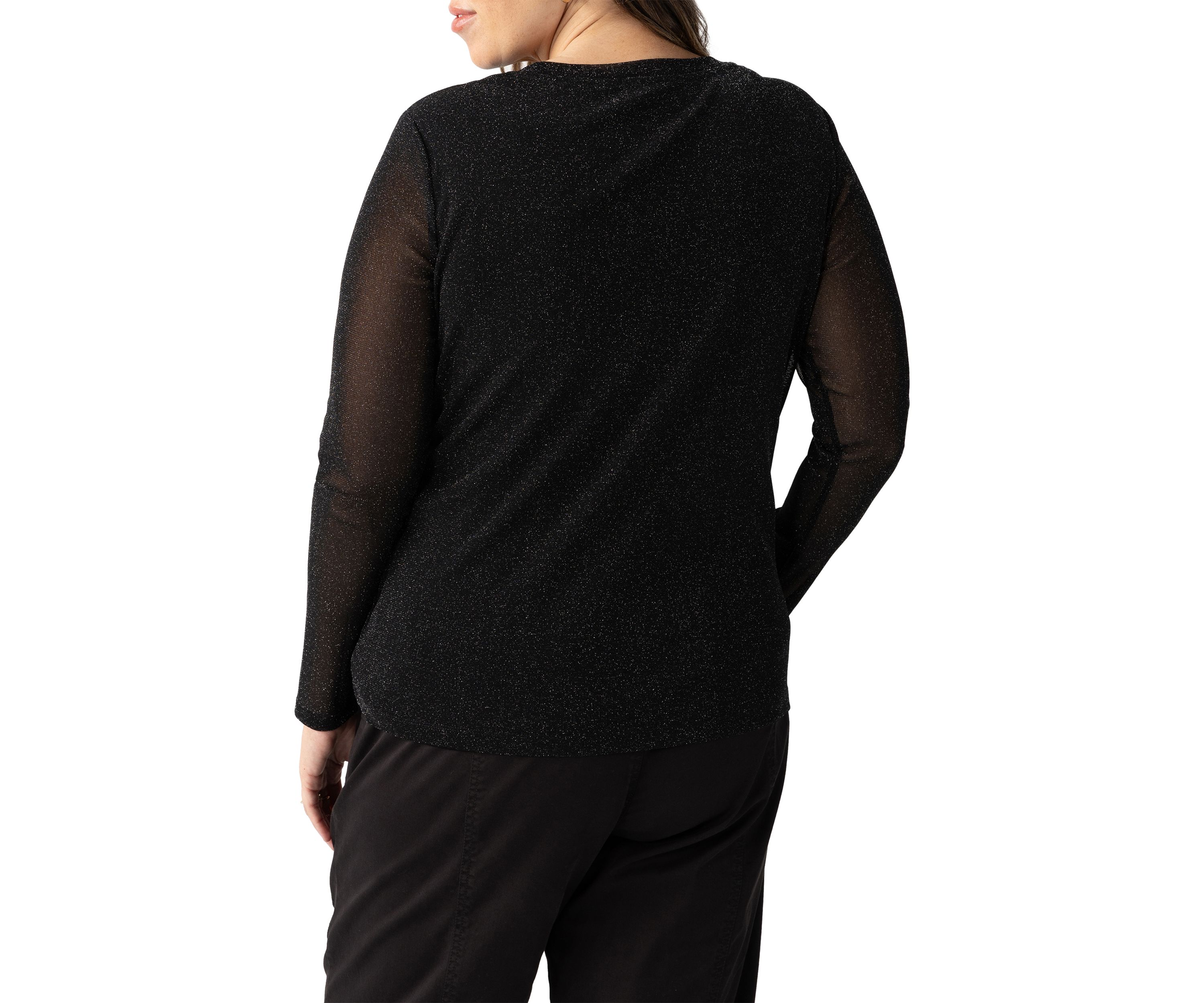 Womens Sparkle Mesh Perfect T-Shirt