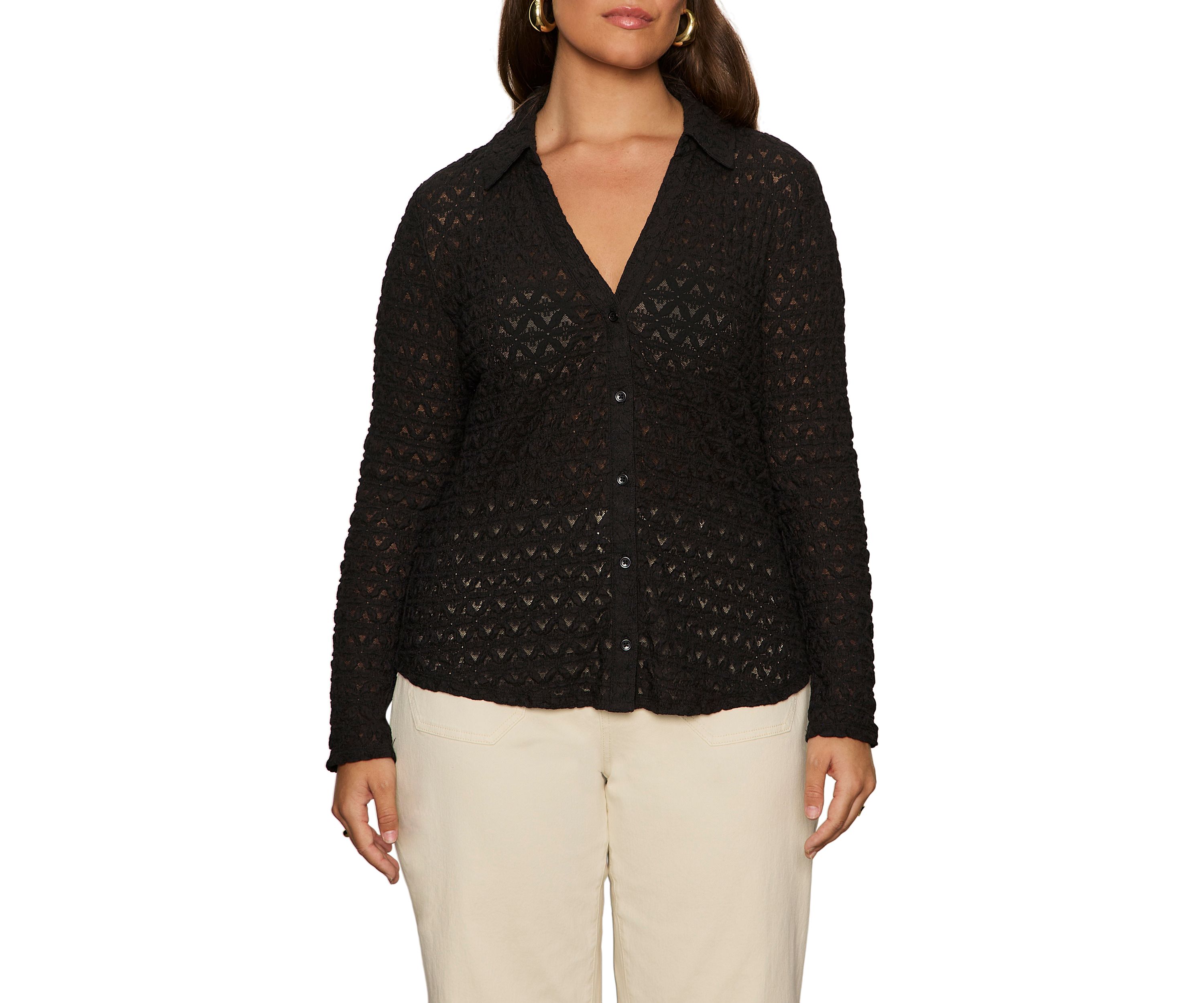 Dreamgirl Lace Button Up Shirt 