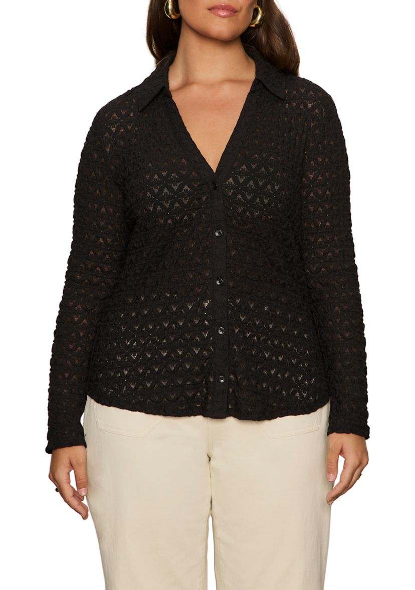 Dreamgirl Lace Button Up Shirt 