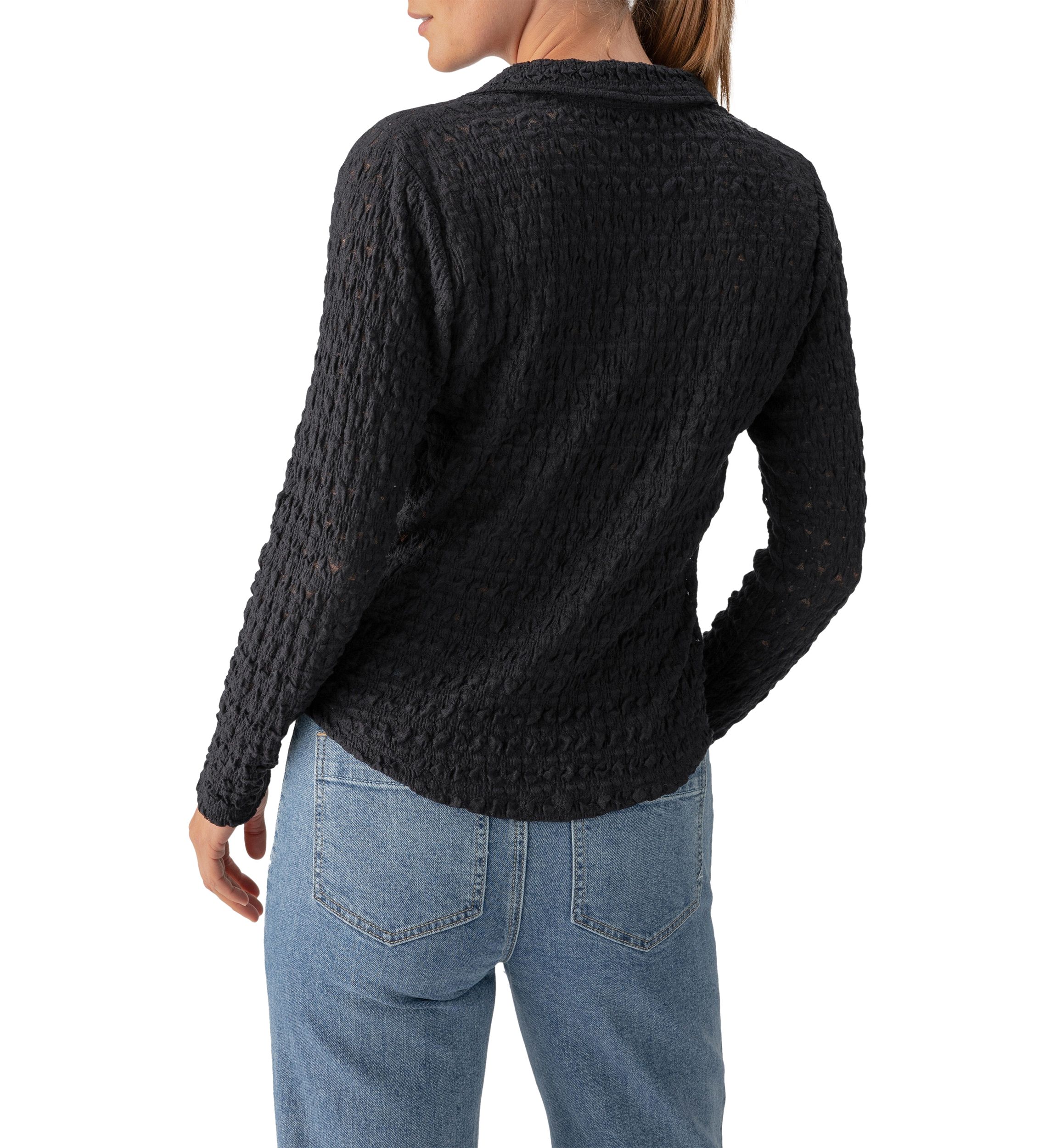 Womens Dreamgirl Lace Button Up Shirt