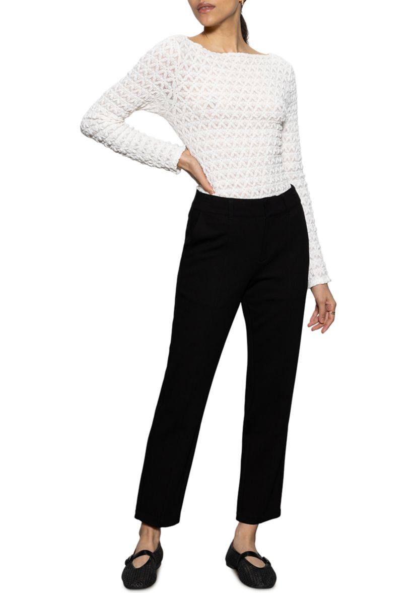 Womens Long Sleeve Boat Neck T-Shirt