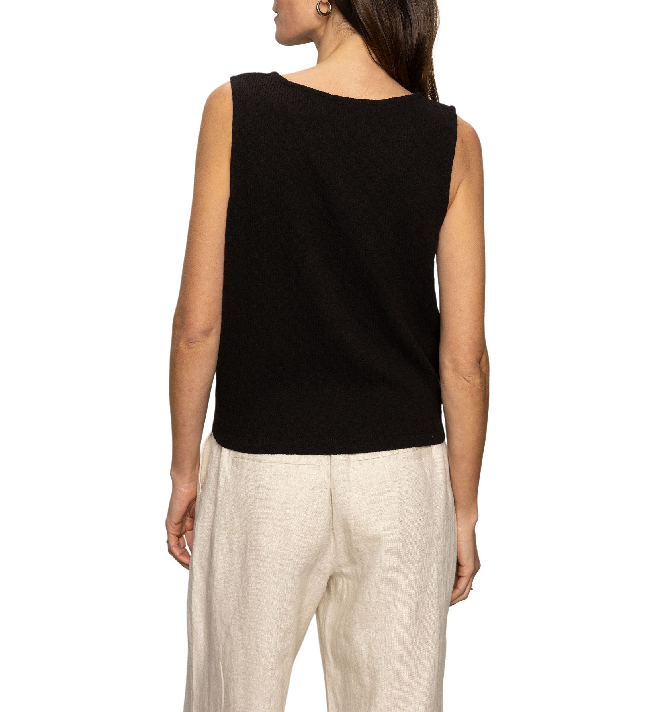 VACATION TIE SHELL Womens Vacation Tie Shell Top