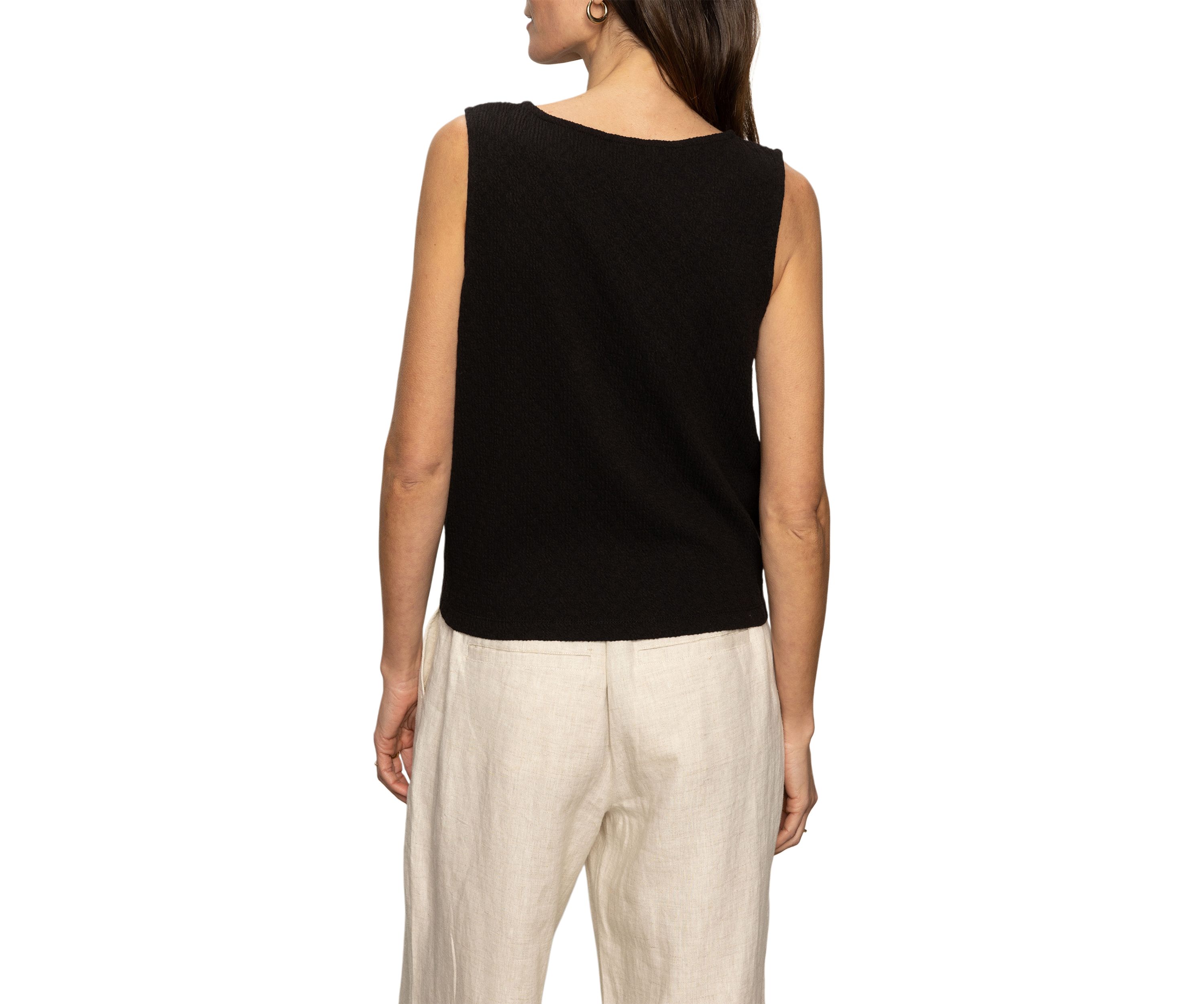 VACATION TIE SHELL Womens Vacation Tie Shell Top