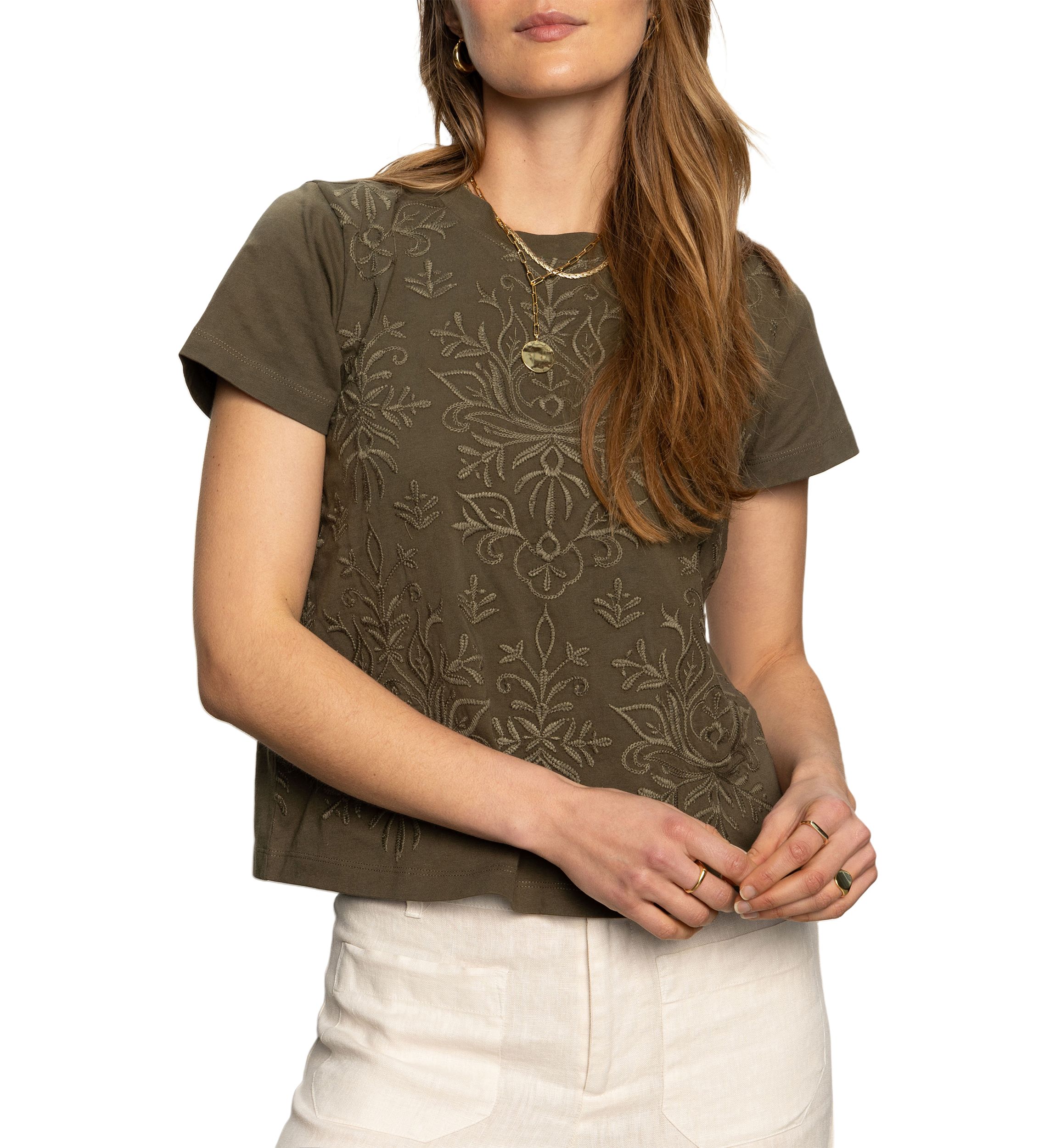 Womens Embroidered Perfect T-Shirt 