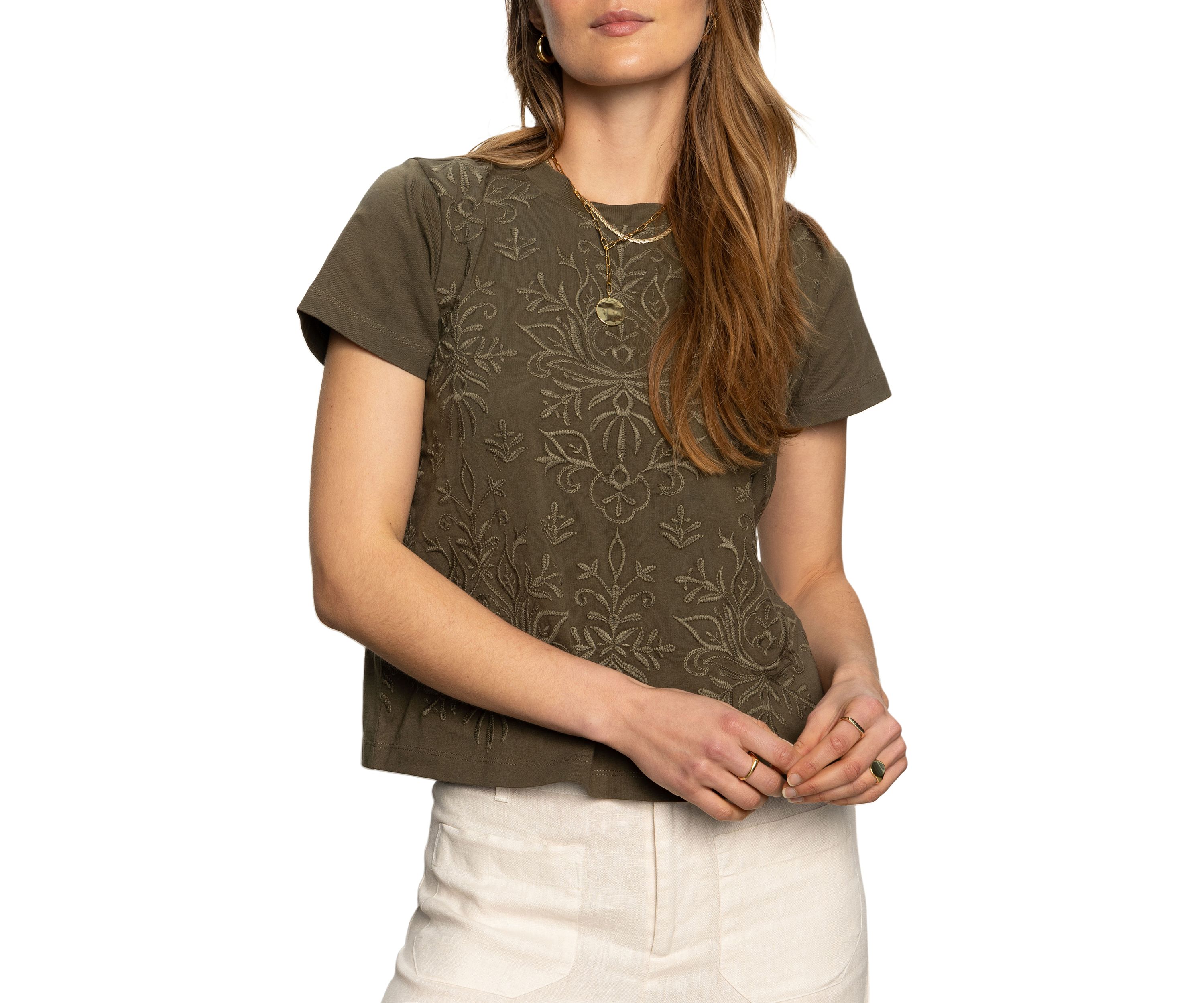 Womens Embroidered Perfect T-Shirt 