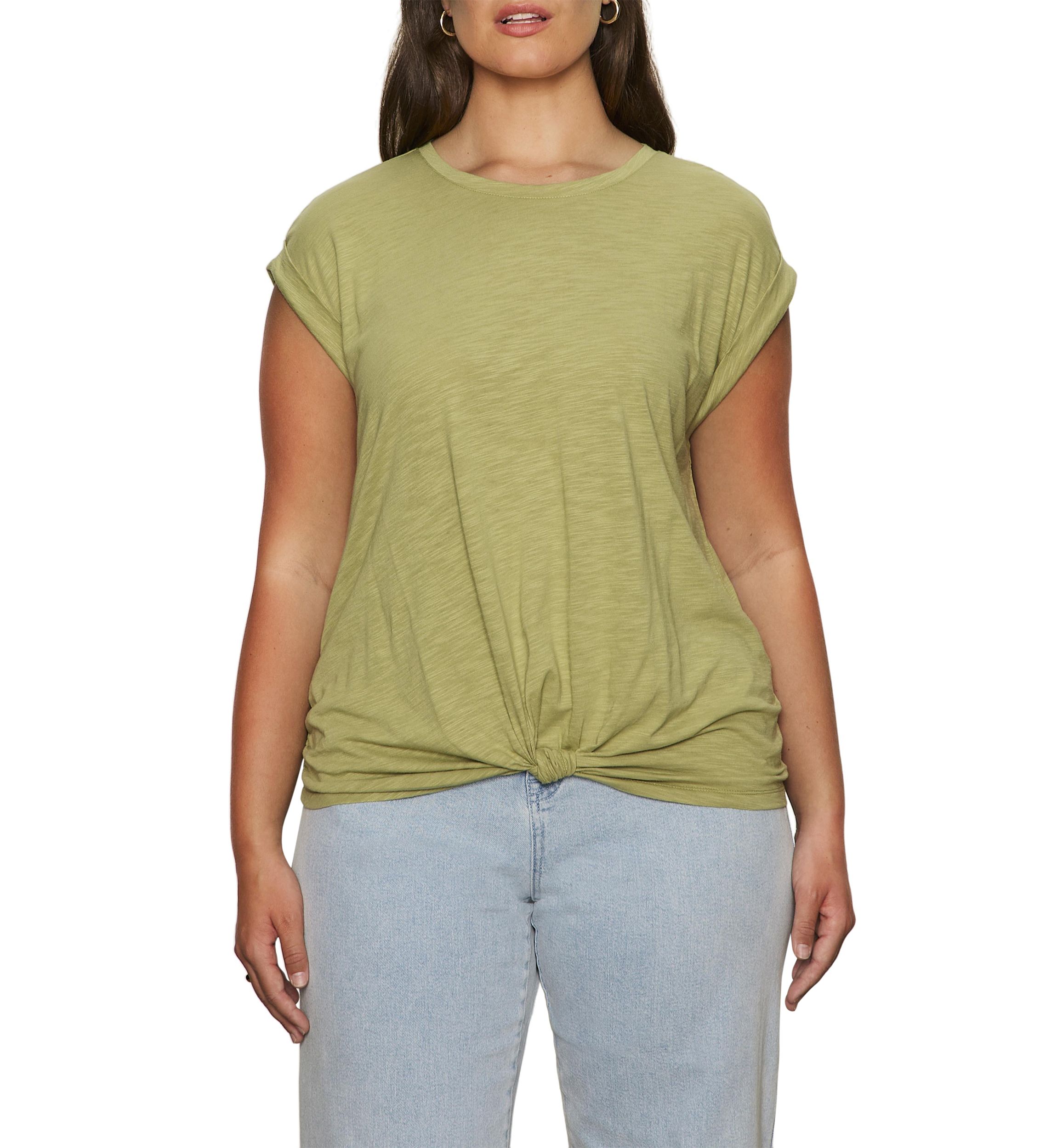 Plus Size Knotted Muscle T-Shirt 