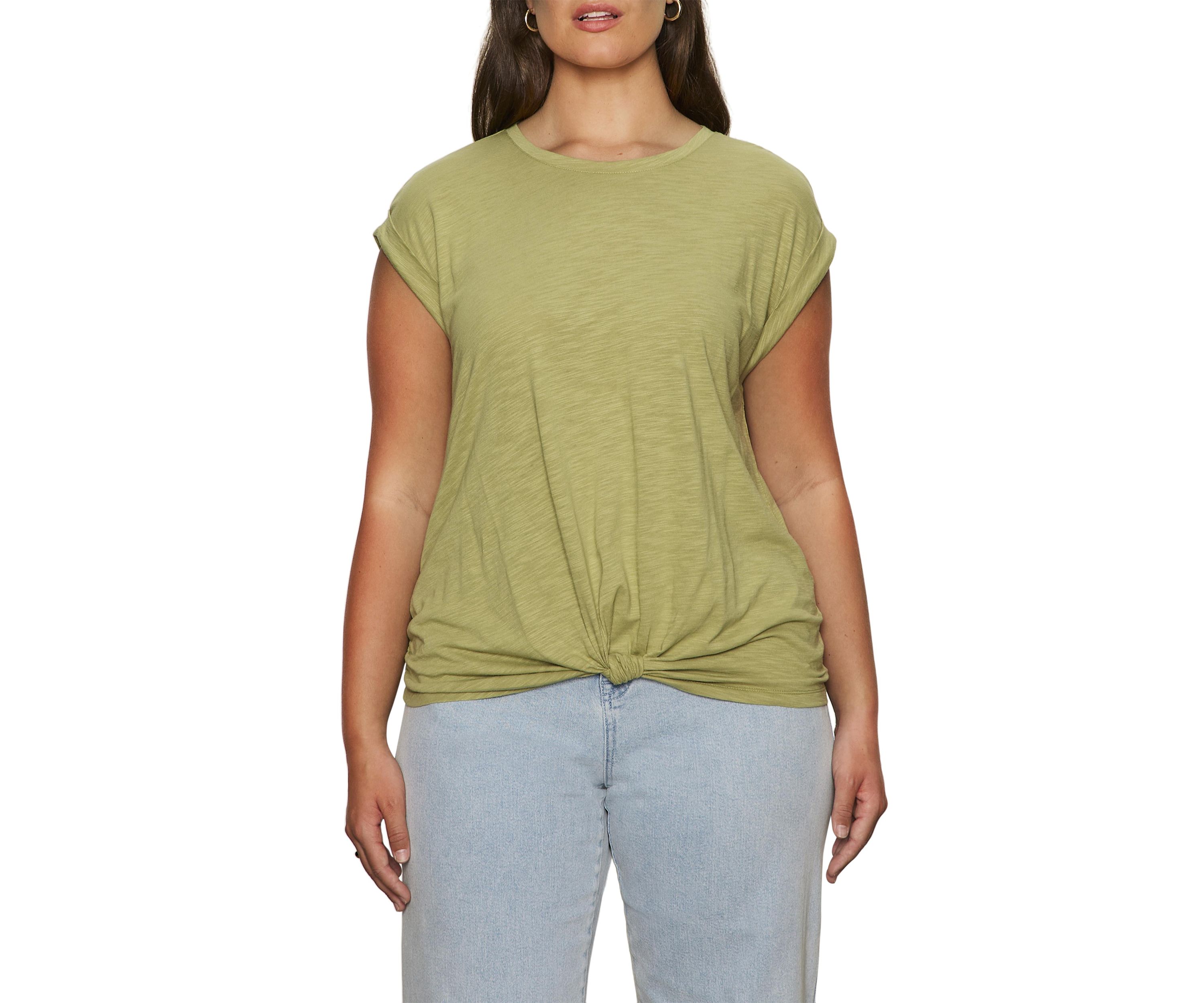 Plus Size Knotted Muscle T-Shirt 