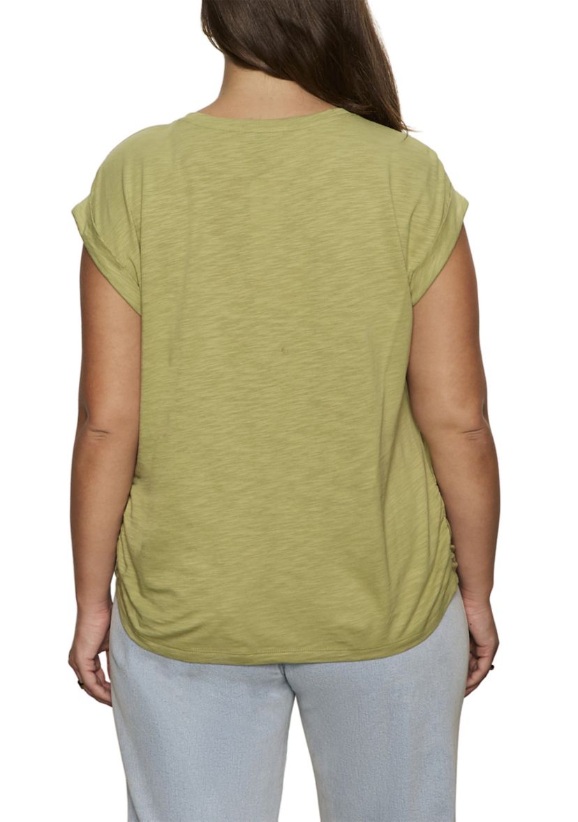 Plus Size Knotted Muscle T-Shirt 