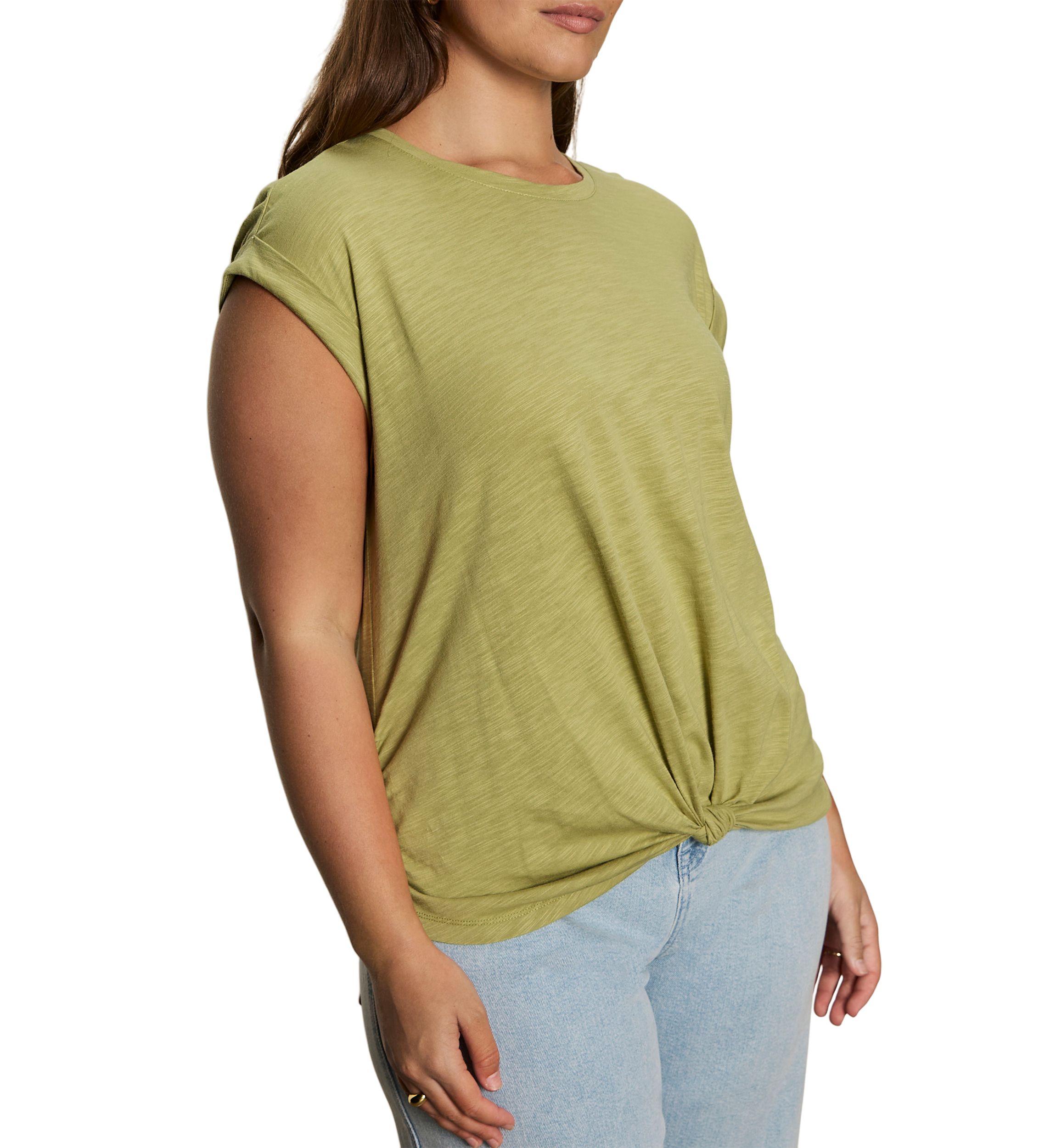 Plus Size Knotted Muscle T-Shirt 