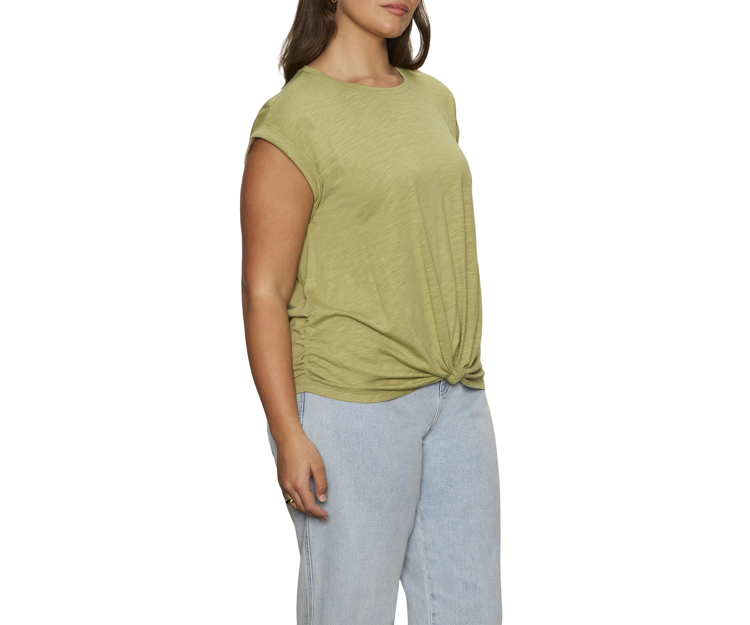 Plus Size Knotted Muscle T-Shirt 