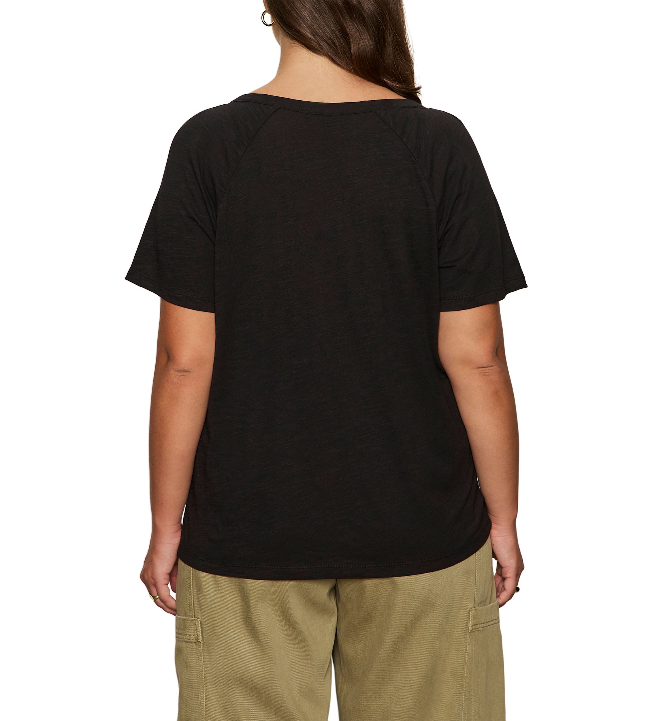 Plus Size Split Neck T-Shirt