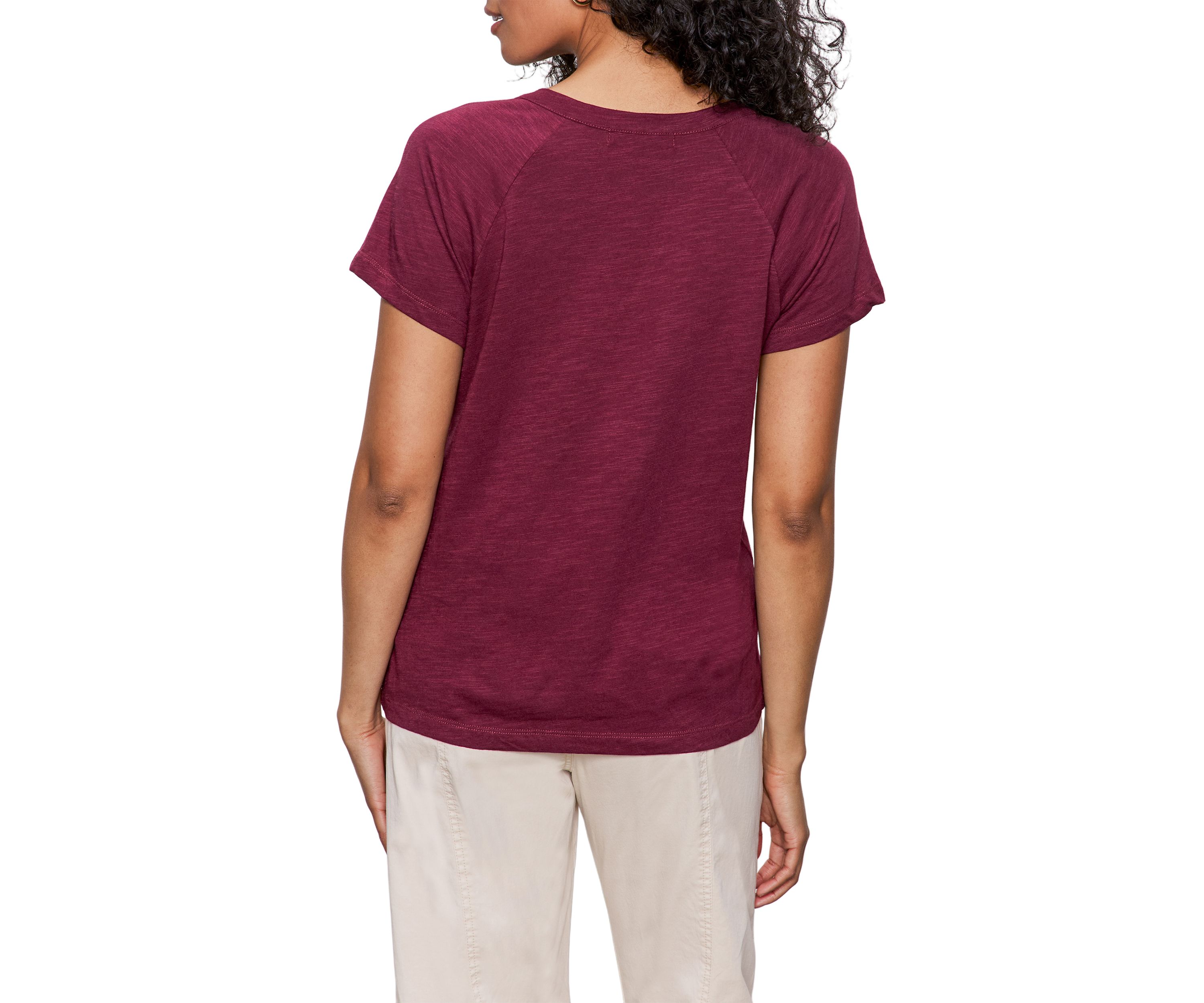 Womens Split Neck T-Shirt