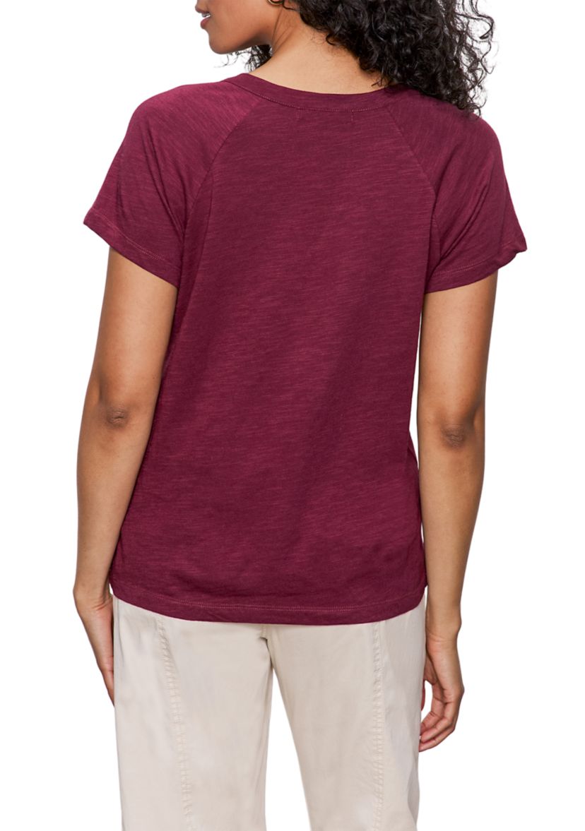 Womens Split Neck T-Shirt