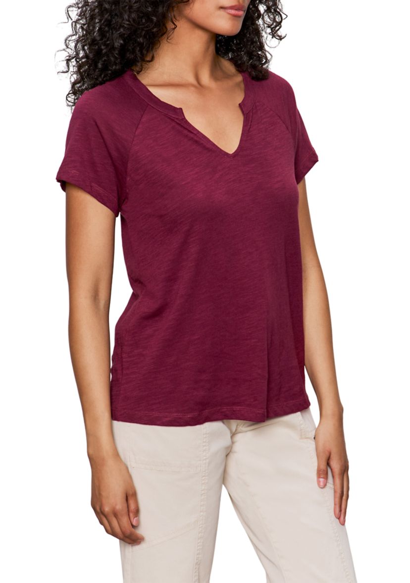 Womens Split Neck T-Shirt