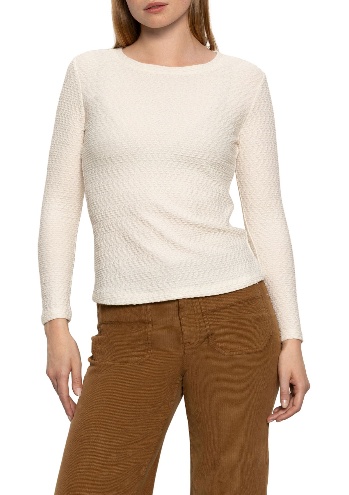 Long Sleeve Lace Crew T-Shirt 