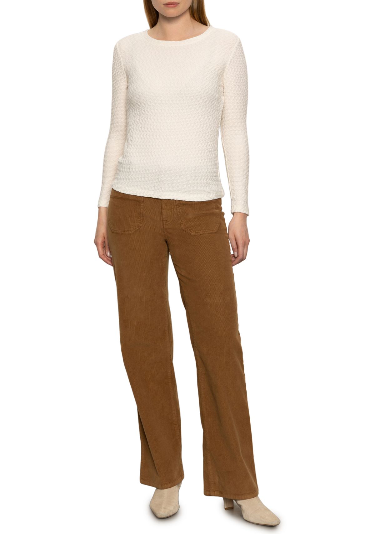 Long Sleeve Lace Crew T-Shirt 