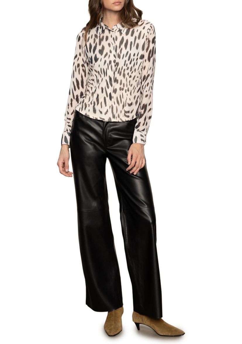 Womens Fitted Mesh Button Down Shirt