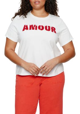 Sanctuary Women's Plus Size Embellished T-Shirt