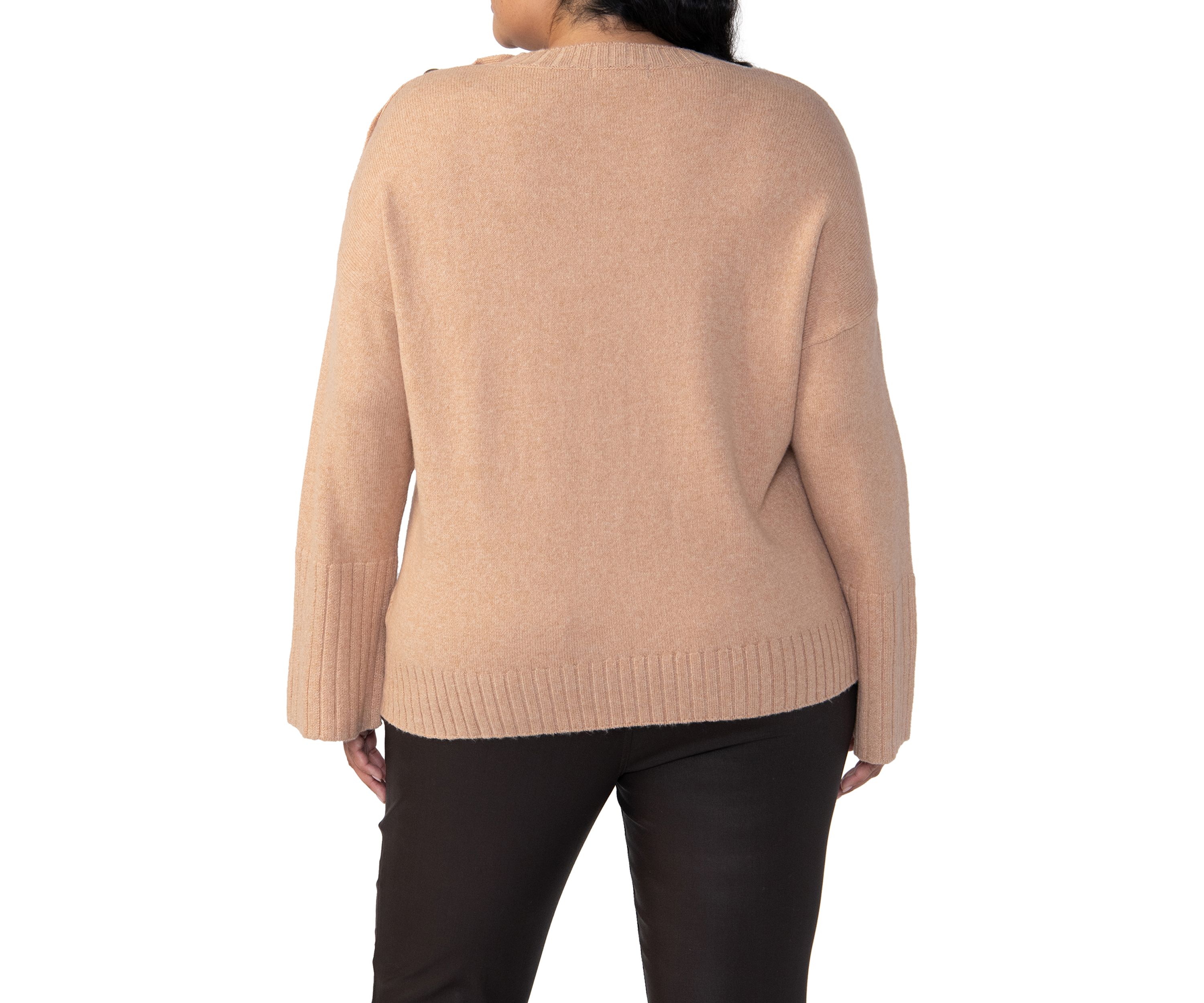 Plus Size Arrival Sweater with Buttons